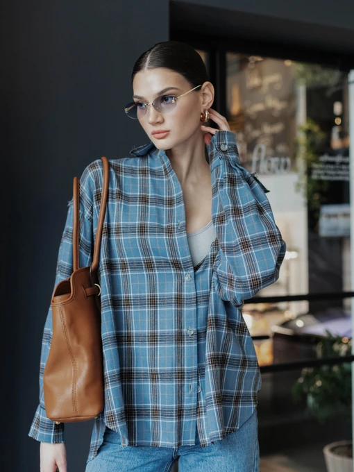 Рубашки Jadone Fashion модель Mili_blakitna Фото