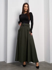 Юбки ISSA Plus модель 14837_хаки Фото