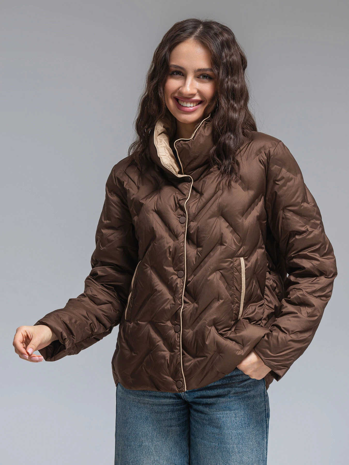 Куртки и дубленки VIVA WEAR модель 8885-choco Куртки и дубленки VIVA WEAR модель 8885-choco Фото
