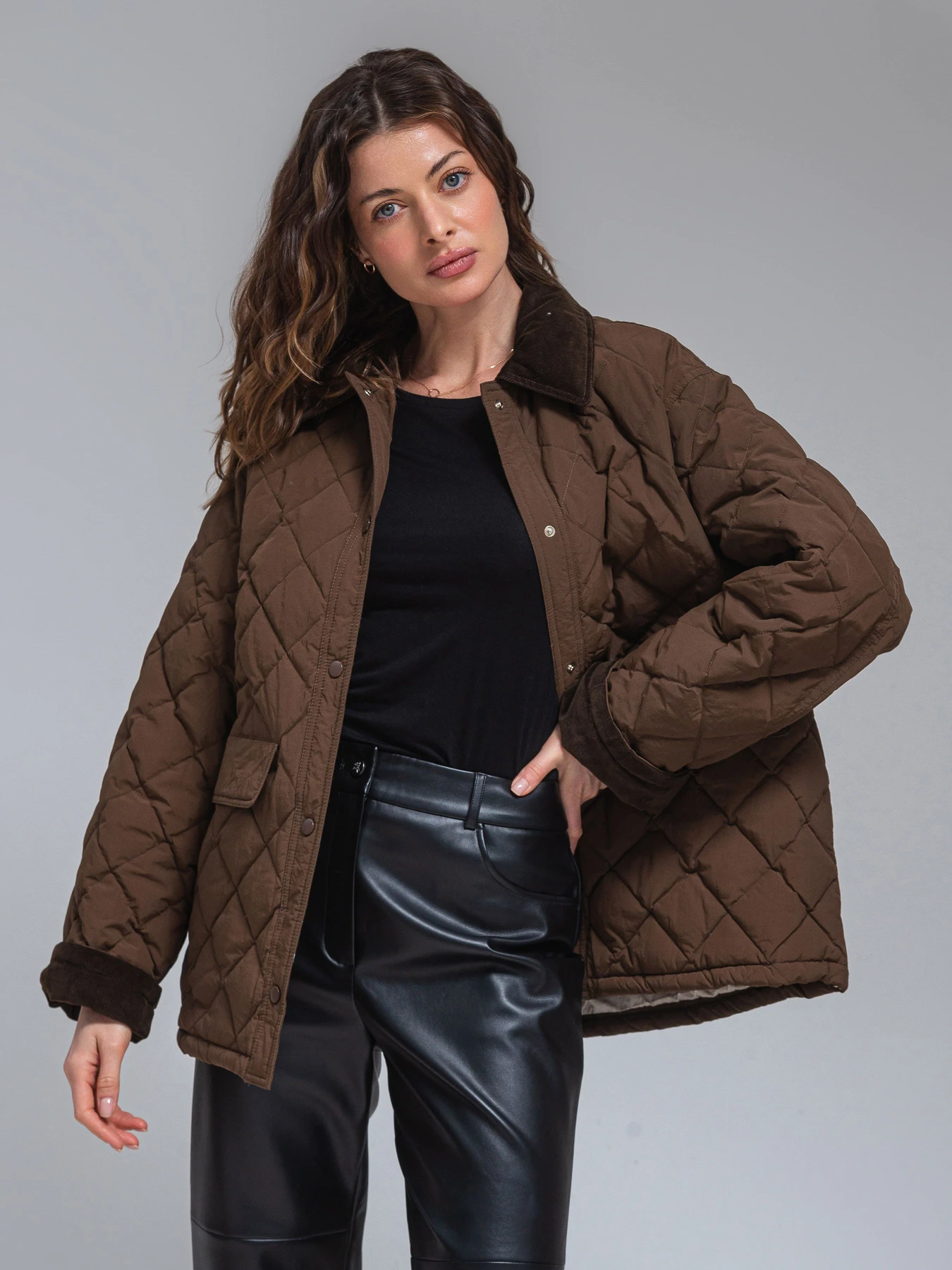 Куртки и дубленки VIVA WEAR модель 876-brown Куртки и дубленки VIVA WEAR модель 876-brown Фото