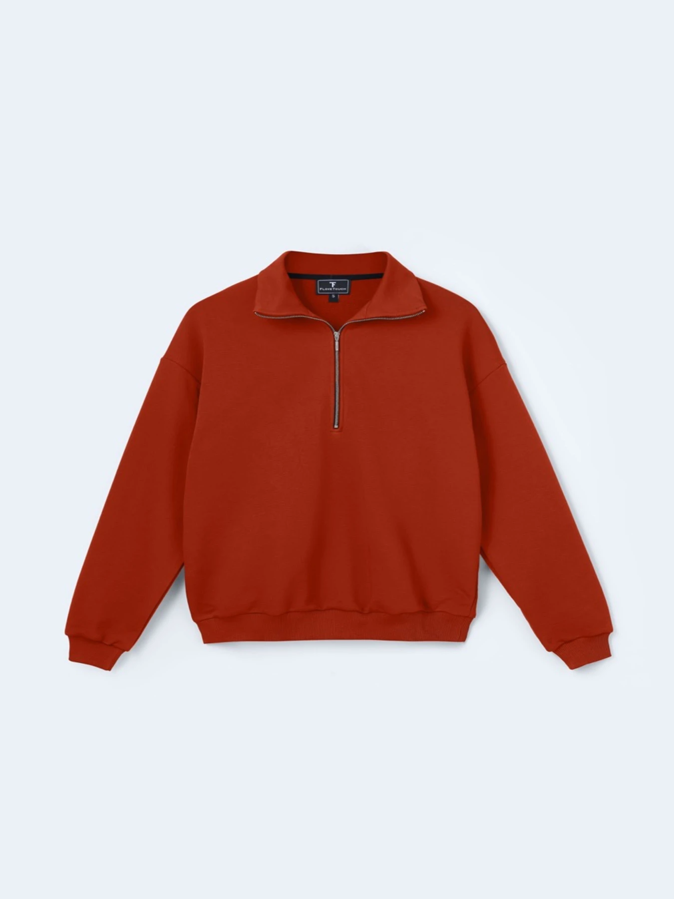 Худи и свитшоты FloveTouch модель halfzip-terracotta Худи и свитшоты FloveTouch модель halfzip-terracotta Фото