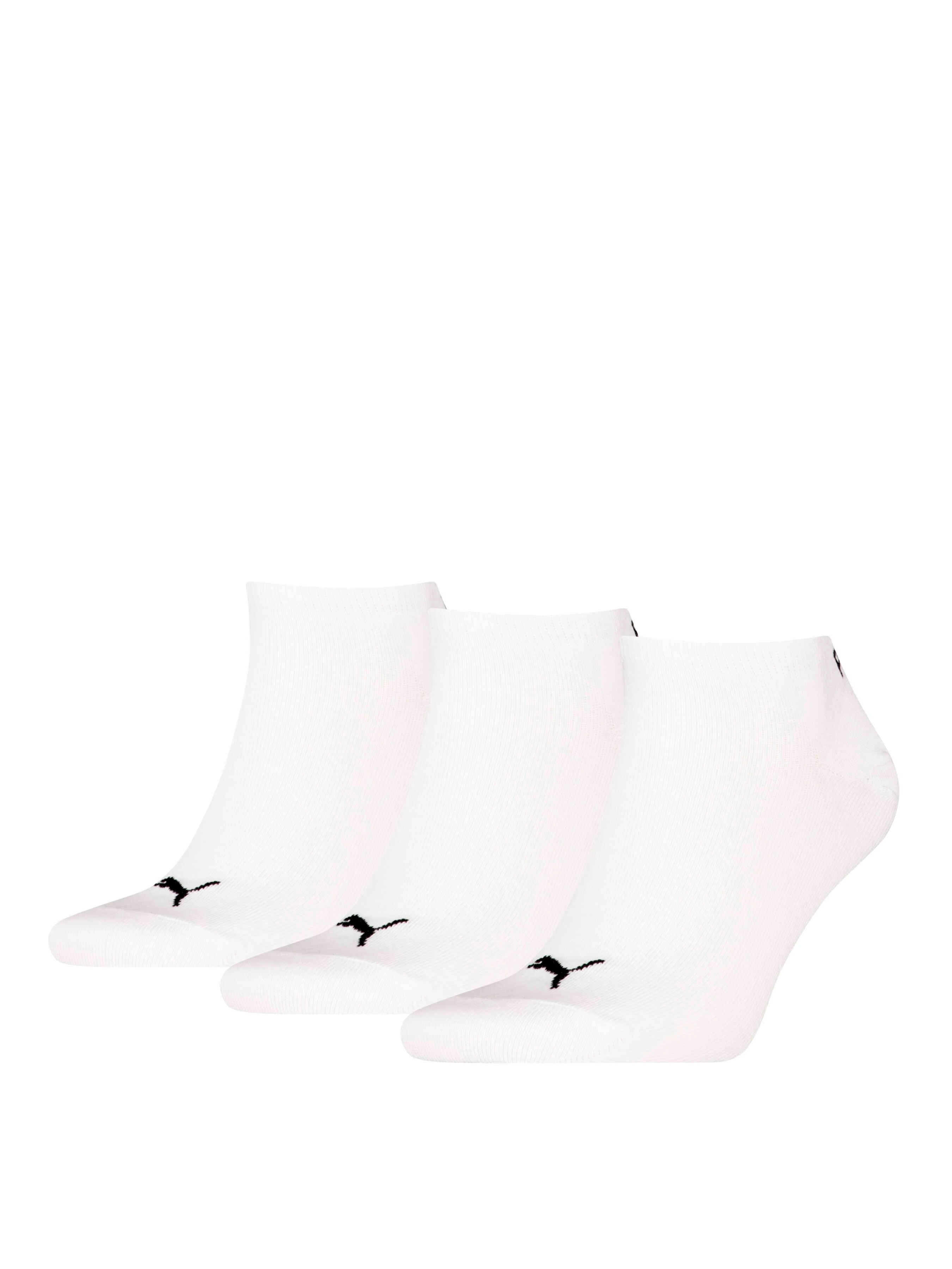 PUMA Unisex Sneaker Plain 3p Набір шкарпеток колір білий