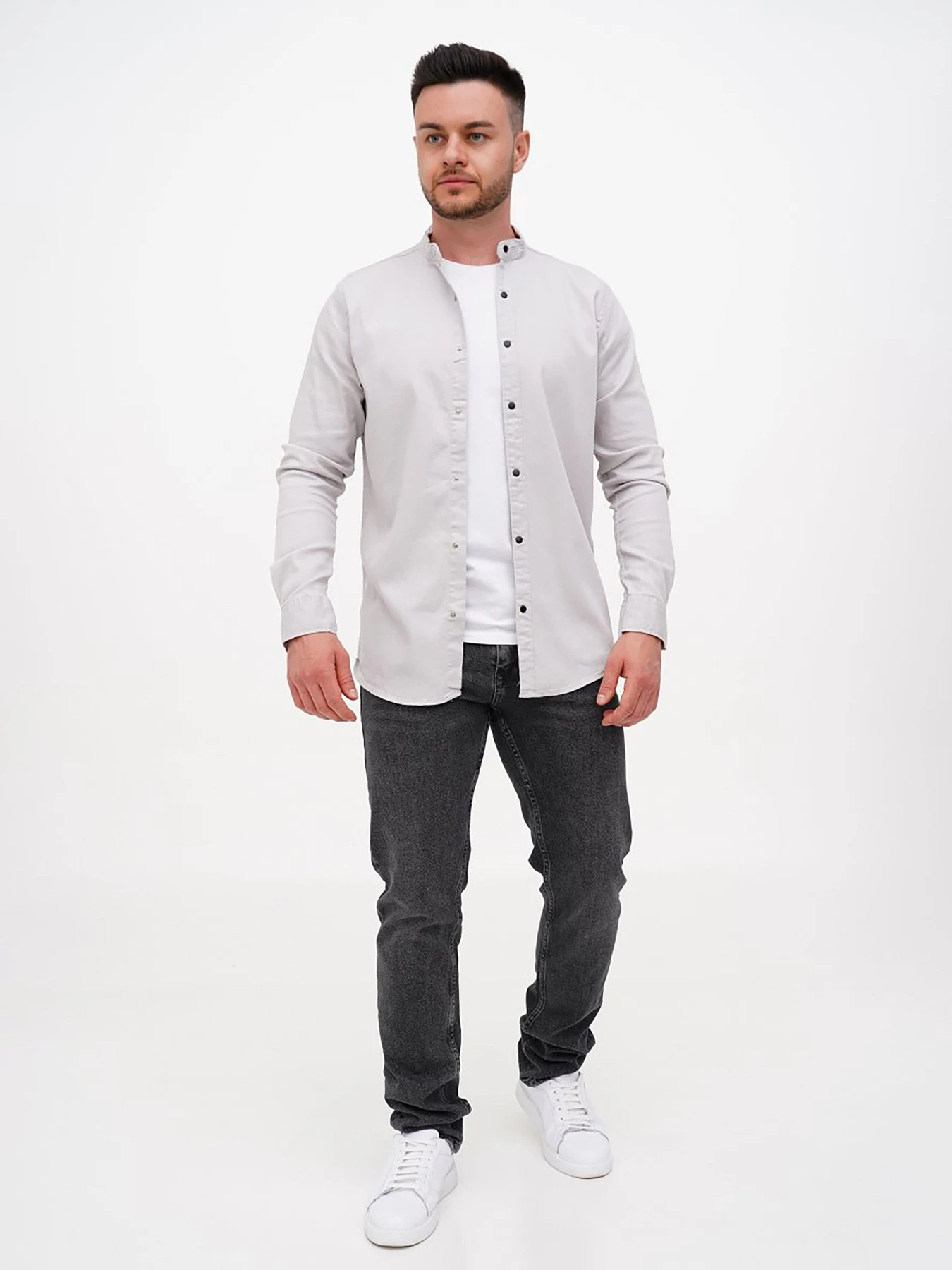 Рубашки Trend Collection модель TC11025LightGreyRBSHKMN Рубашки Trend Collection модель TC11025LightGreyRBSHKMN Фото