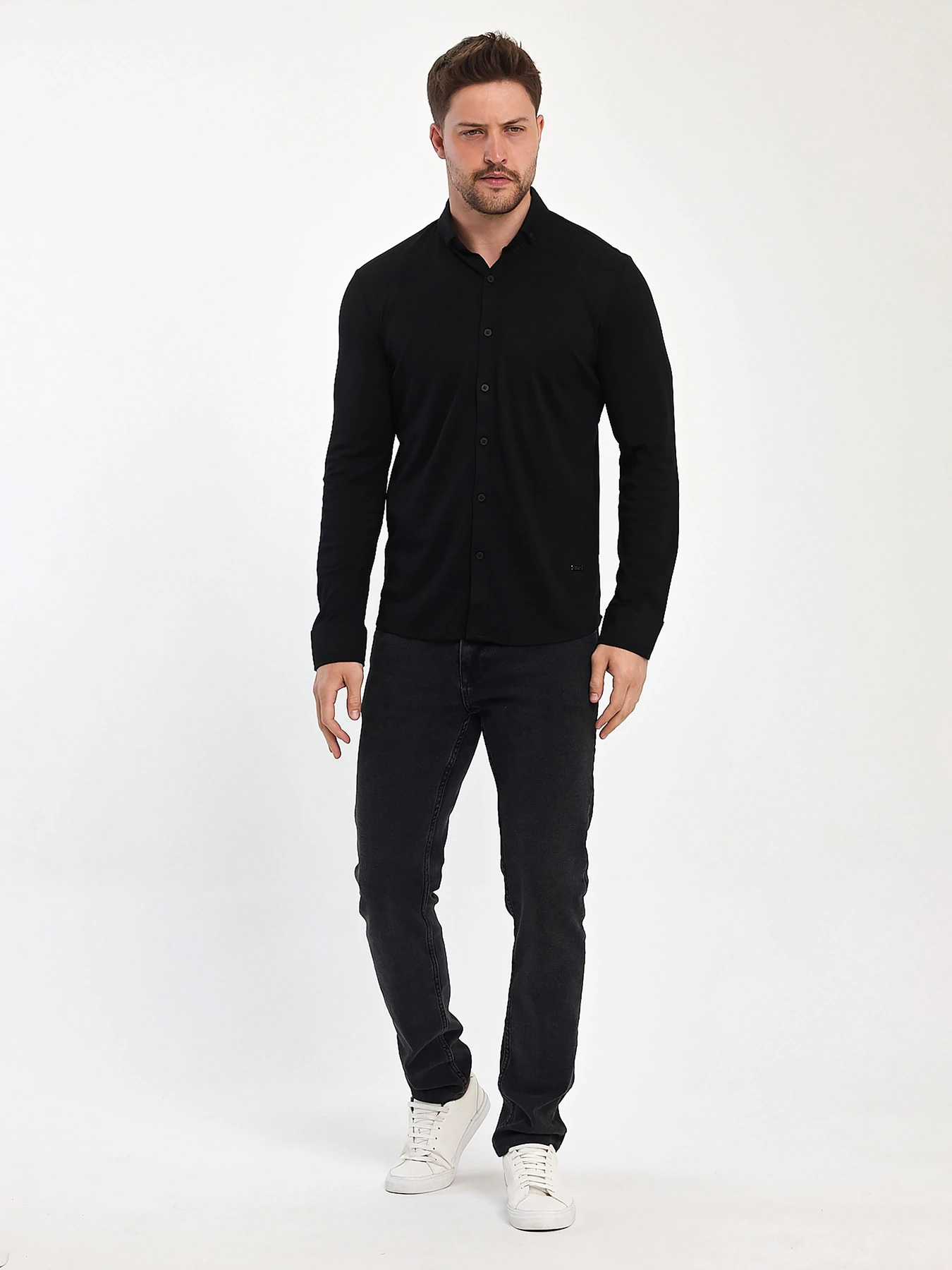 Рубашки Trend Collection модель TC10951BlackRBSHKMN Фото