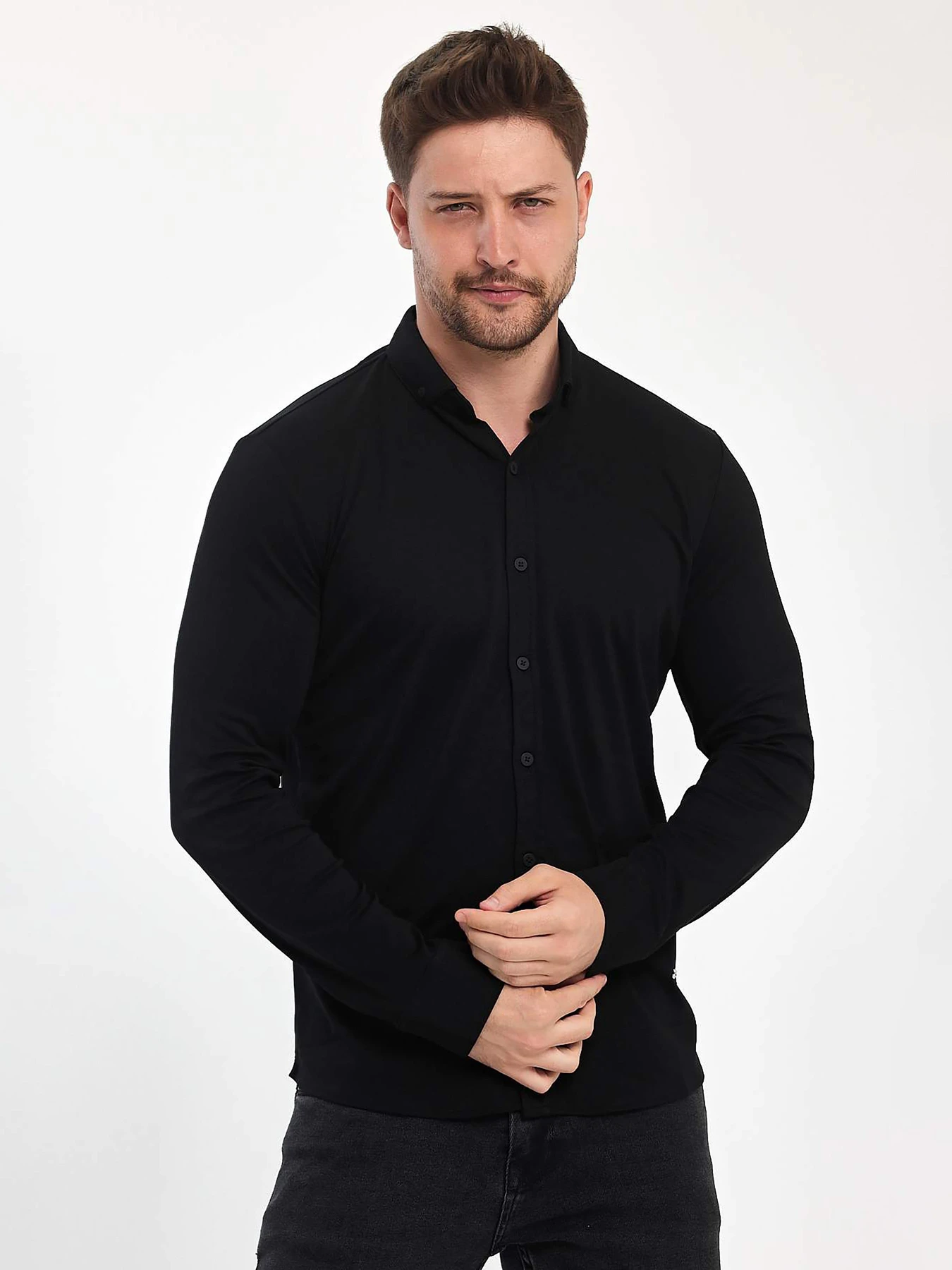 Рубашки Trend Collection модель TC10951BlackRBSHKMN Фото