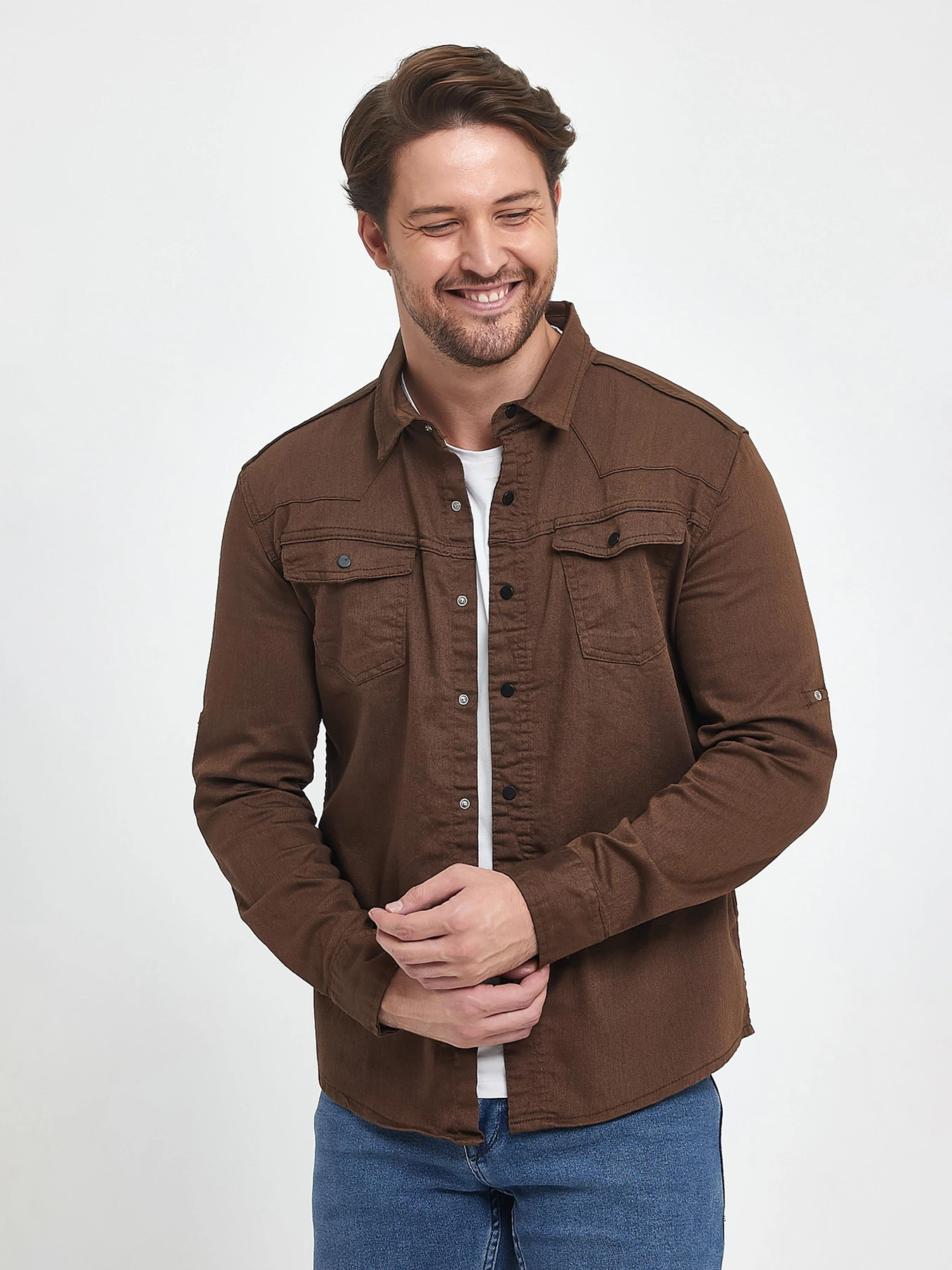 Рубашки Trend Collection модель TC9995BrownRBSHKMN Фото