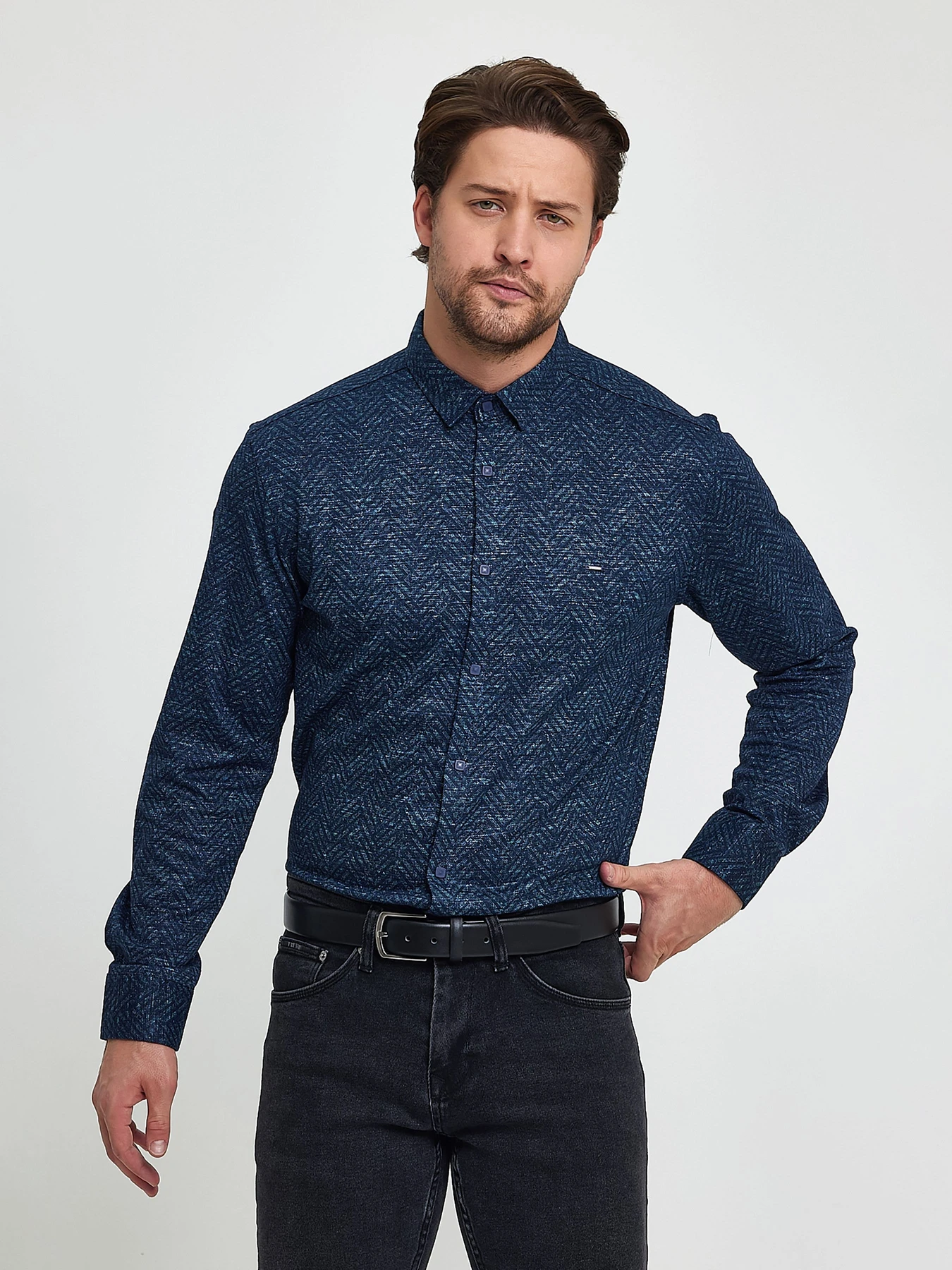 Рубашки Trend Collection модель TC9558BlueGreenRBSHKMN Фото