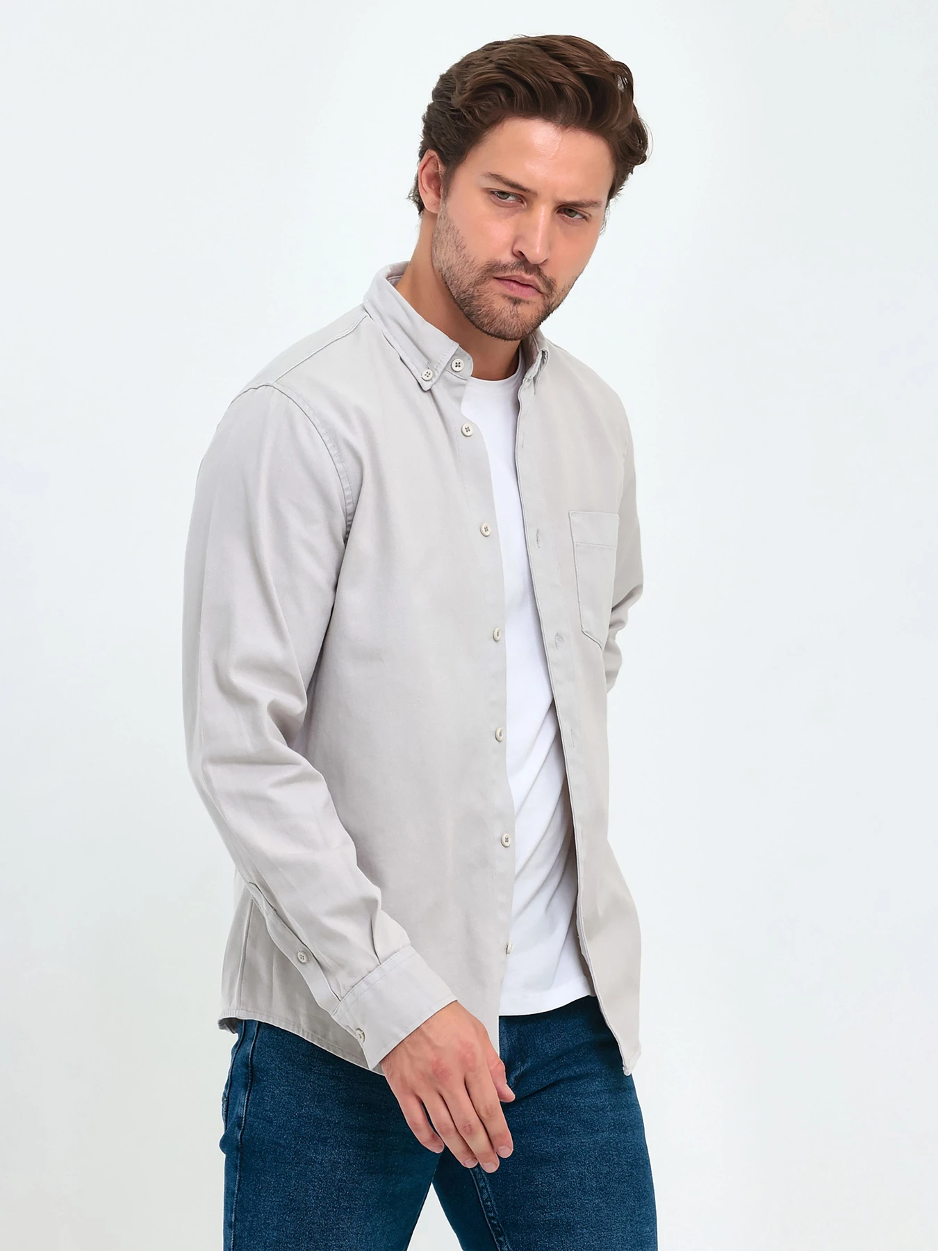 Рубашки Trend Collection модель TC9348LightGreyRBSHKMN Рубашки Trend Collection модель TC9348LightGreyRBSHKMN Фото