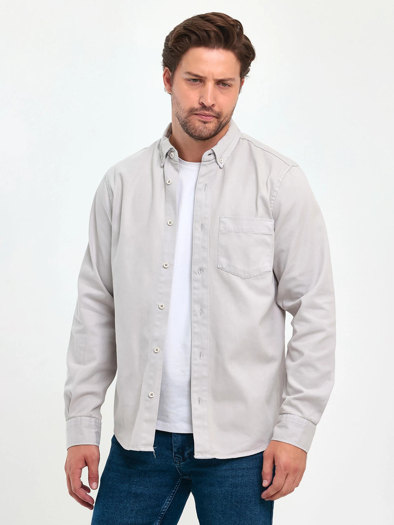 Рубашки Trend Collection модель TC9348LightGreyRBSHKMN Рубашки Trend Collection модель TC9348LightGreyRBSHKMN Фото