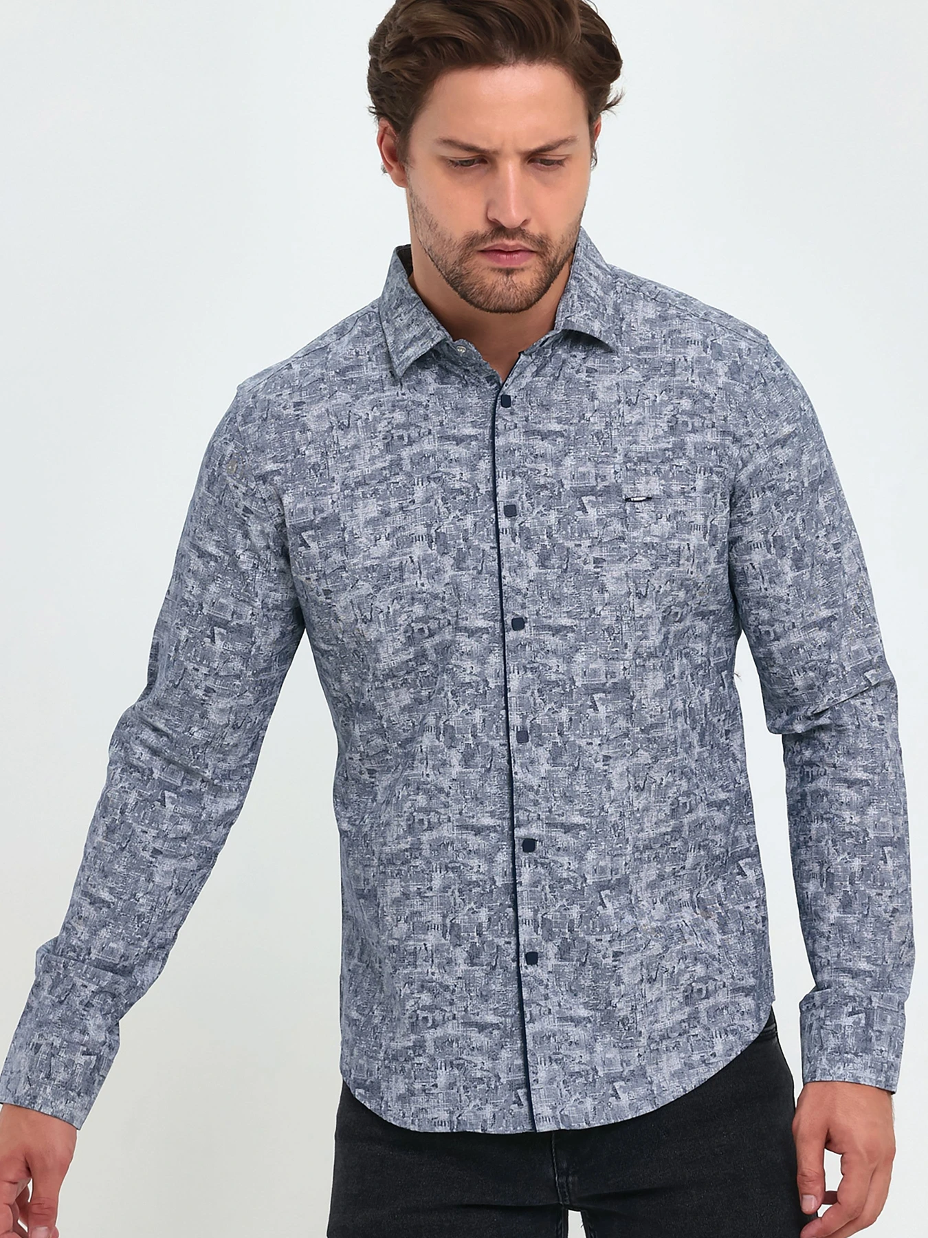Рубашки Trend Collection модель TC9290GreyRBSHKMN Фото