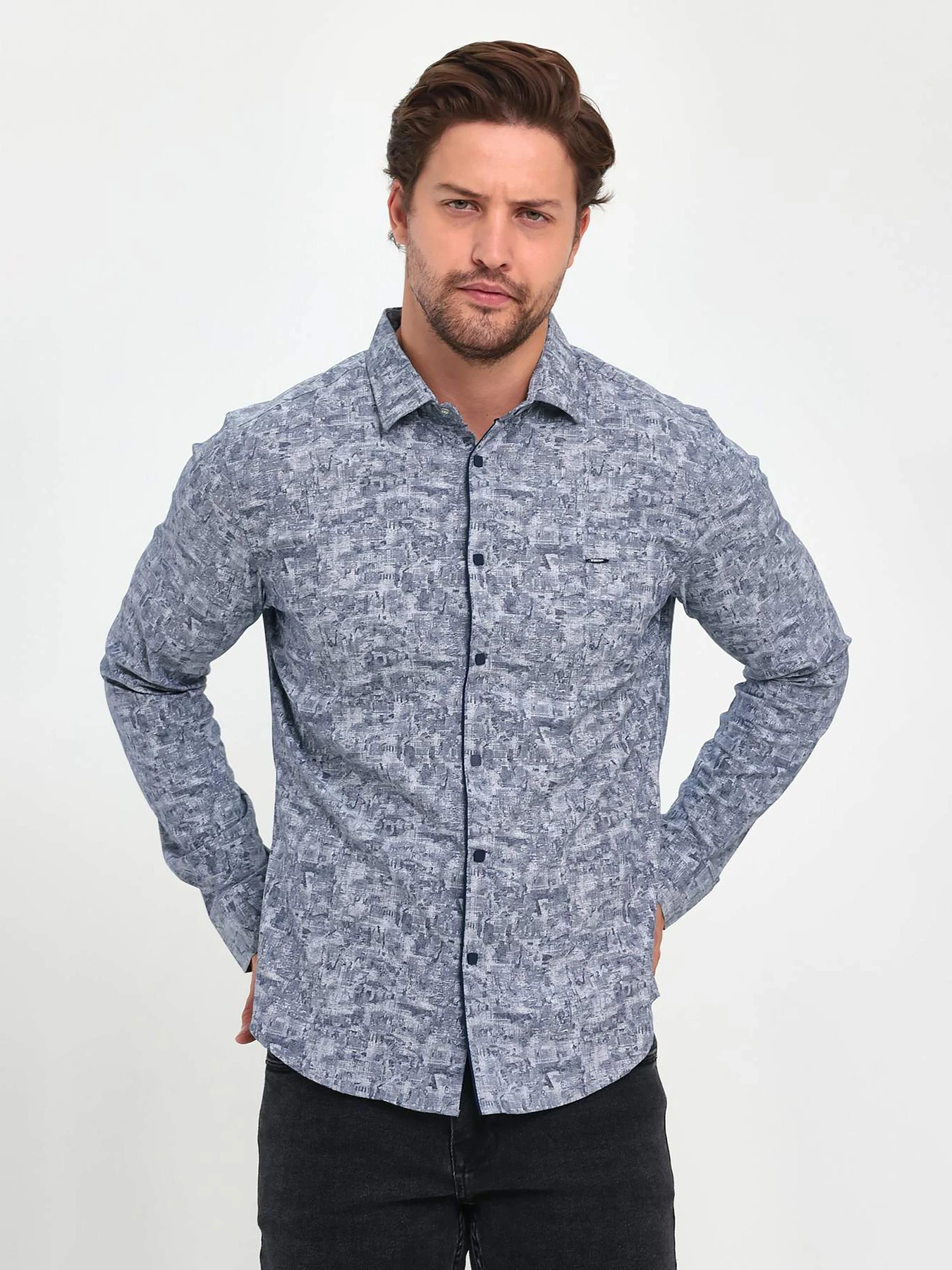 Рубашки Trend Collection модель TC9290GreyRBSHKMN Фото