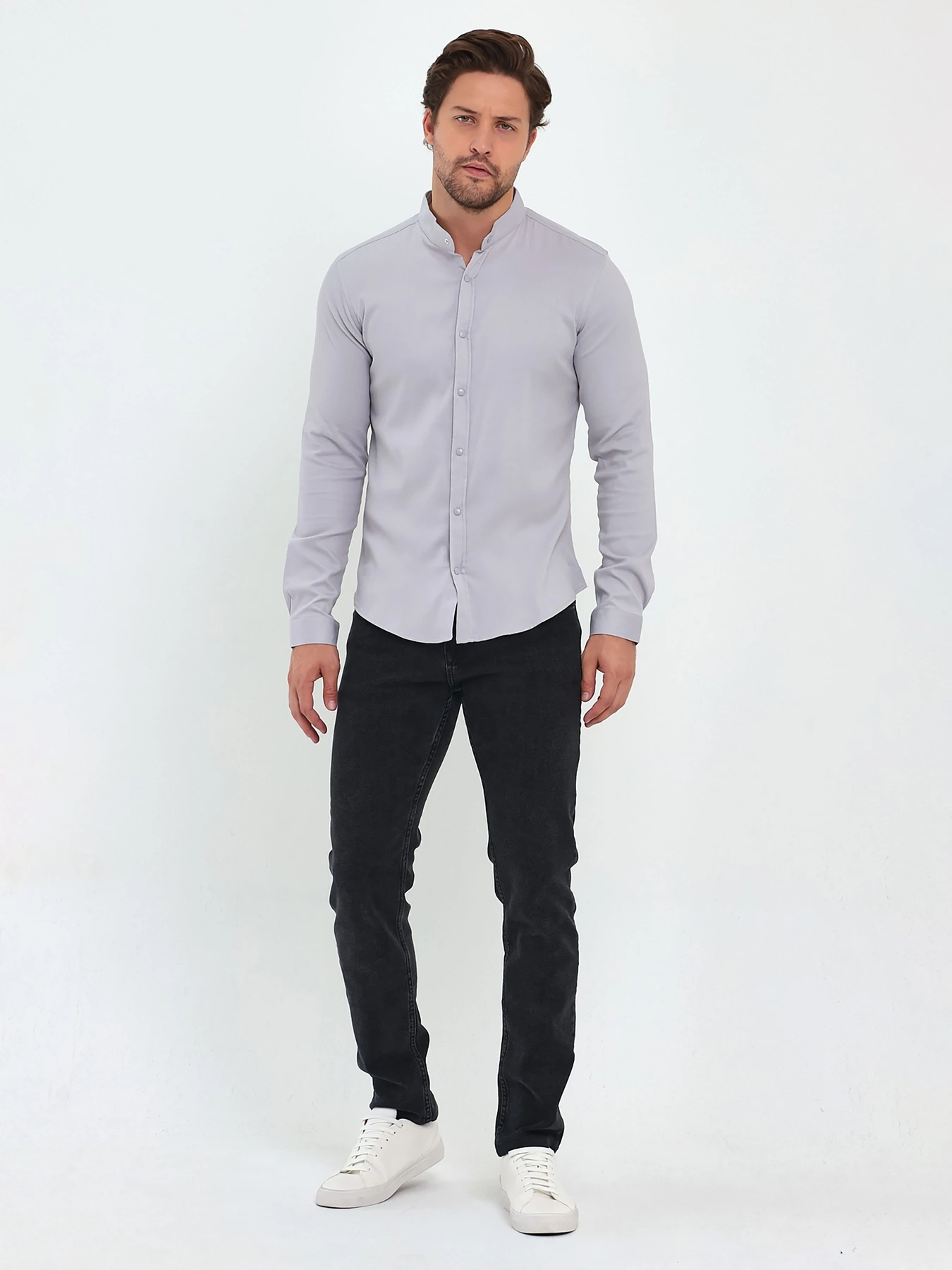 Рубашки Trend Collection модель TC9284LightGreyRBSHKMN Фото