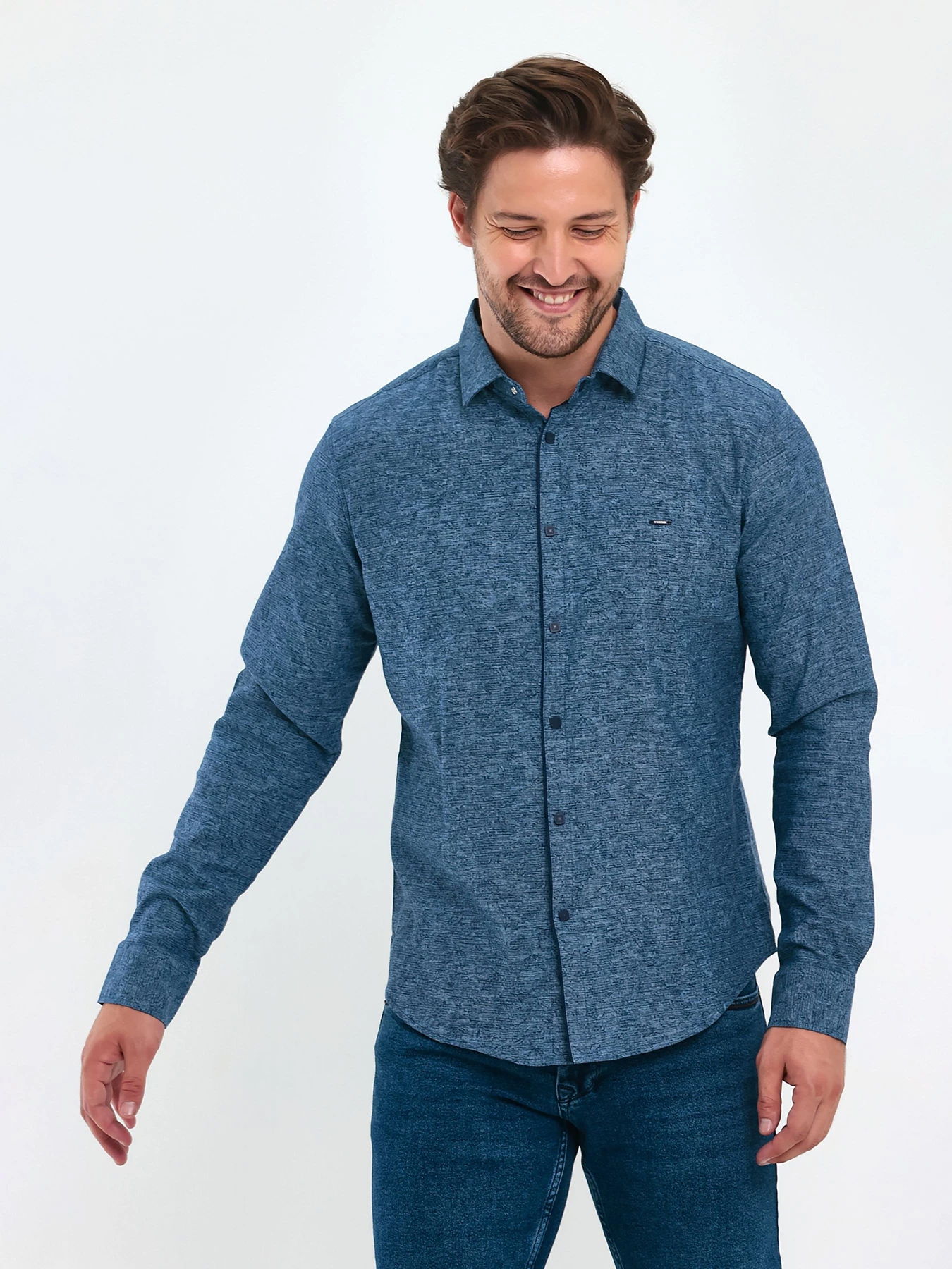 Рубашки Trend Collection модель TC9280BlueRBSHKMN Рубашки Trend Collection модель TC9280BlueRBSHKMN Фото