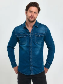 Сорочки Trend Collection модель TC9199BlueRBSHKMN Фото