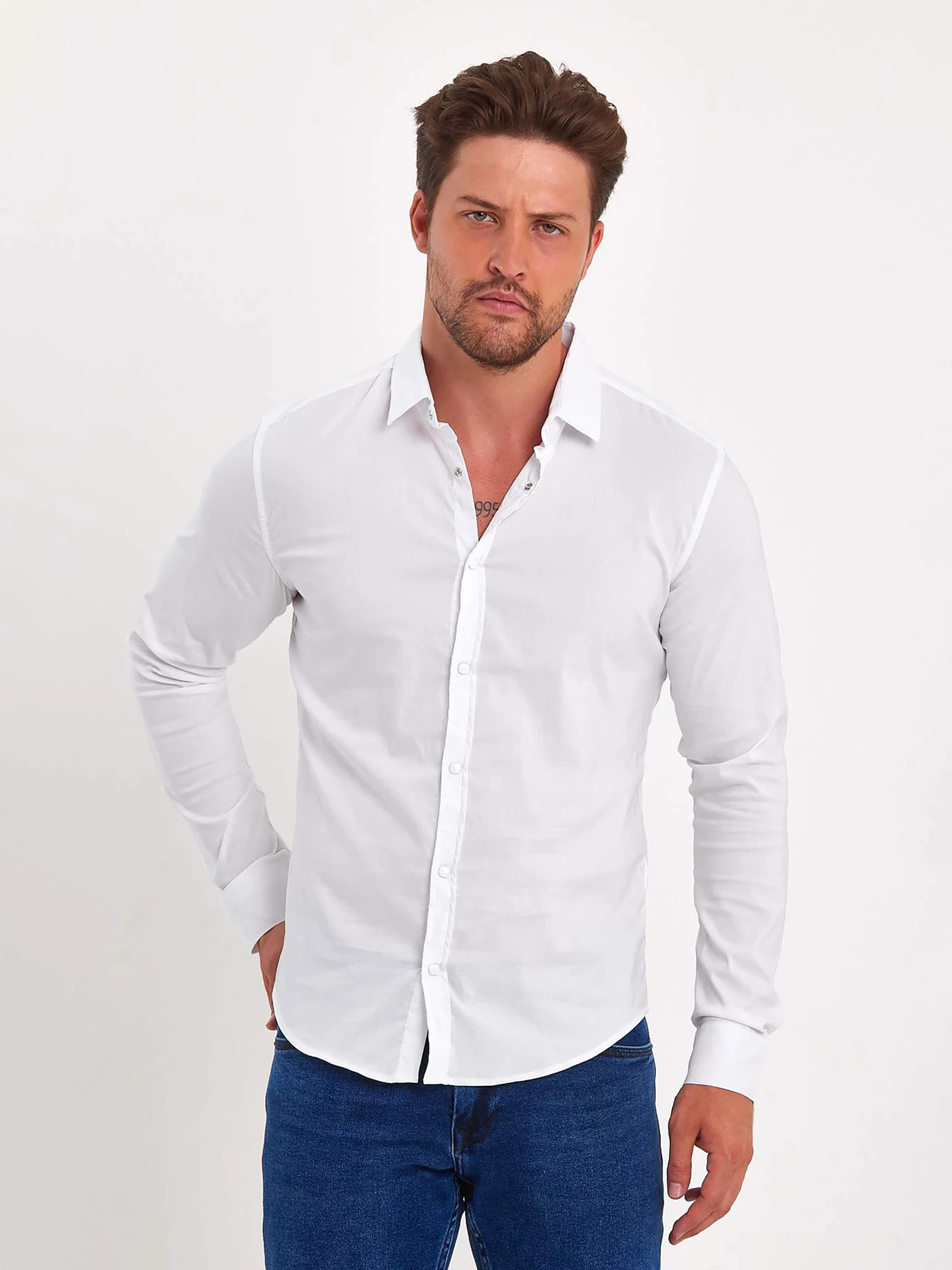 Рубашки Trend Collection модель TC8871WhiteRBSHKMN Фото