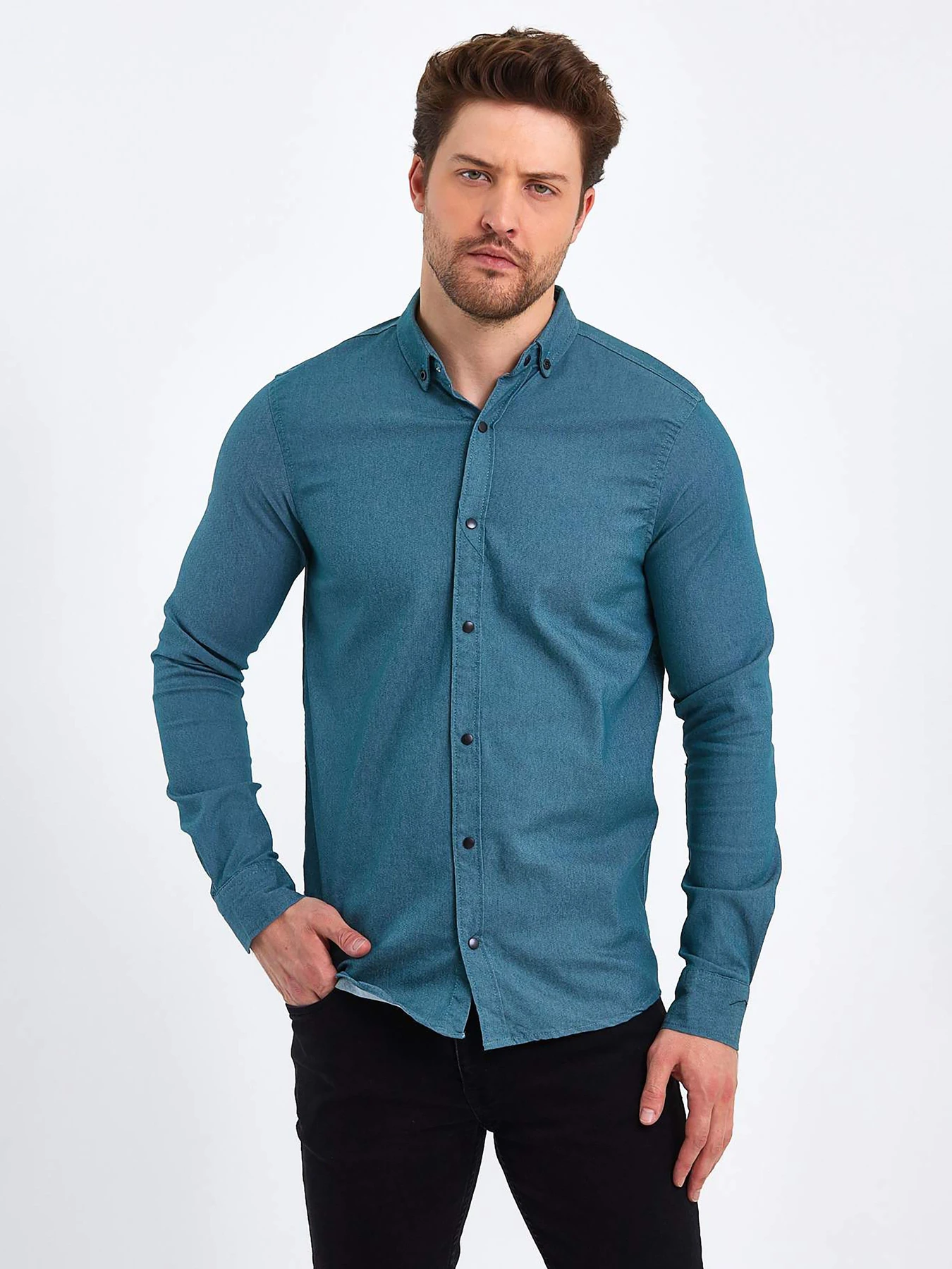 Рубашки Trend Collection модель TC8206EmeraldRBSHKMN Фото