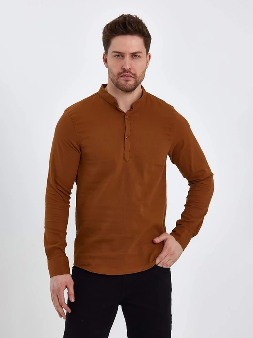 Рубашки Trend Collection модель TC8133BrownRBSHKMN Фото