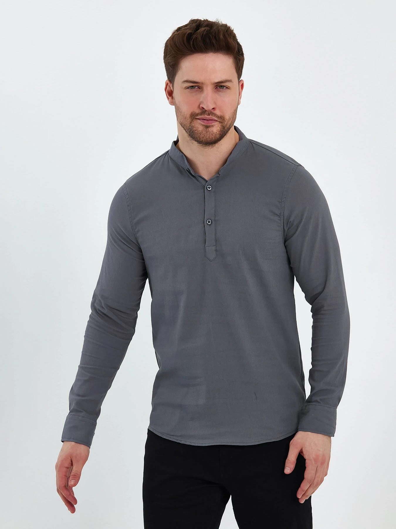 Рубашки Trend Collection модель TC8131GreyRBSHKMN Рубашки Trend Collection модель TC8131GreyRBSHKMN Фото