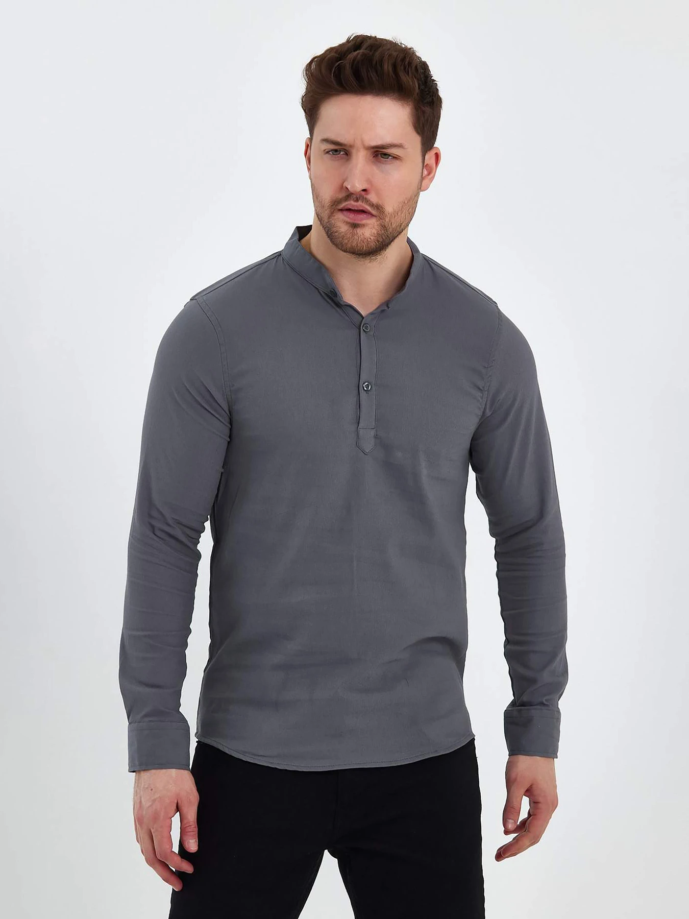 Рубашки Trend Collection модель TC8131GreyRBSHKMN Рубашки Trend Collection модель TC8131GreyRBSHKMN Фото