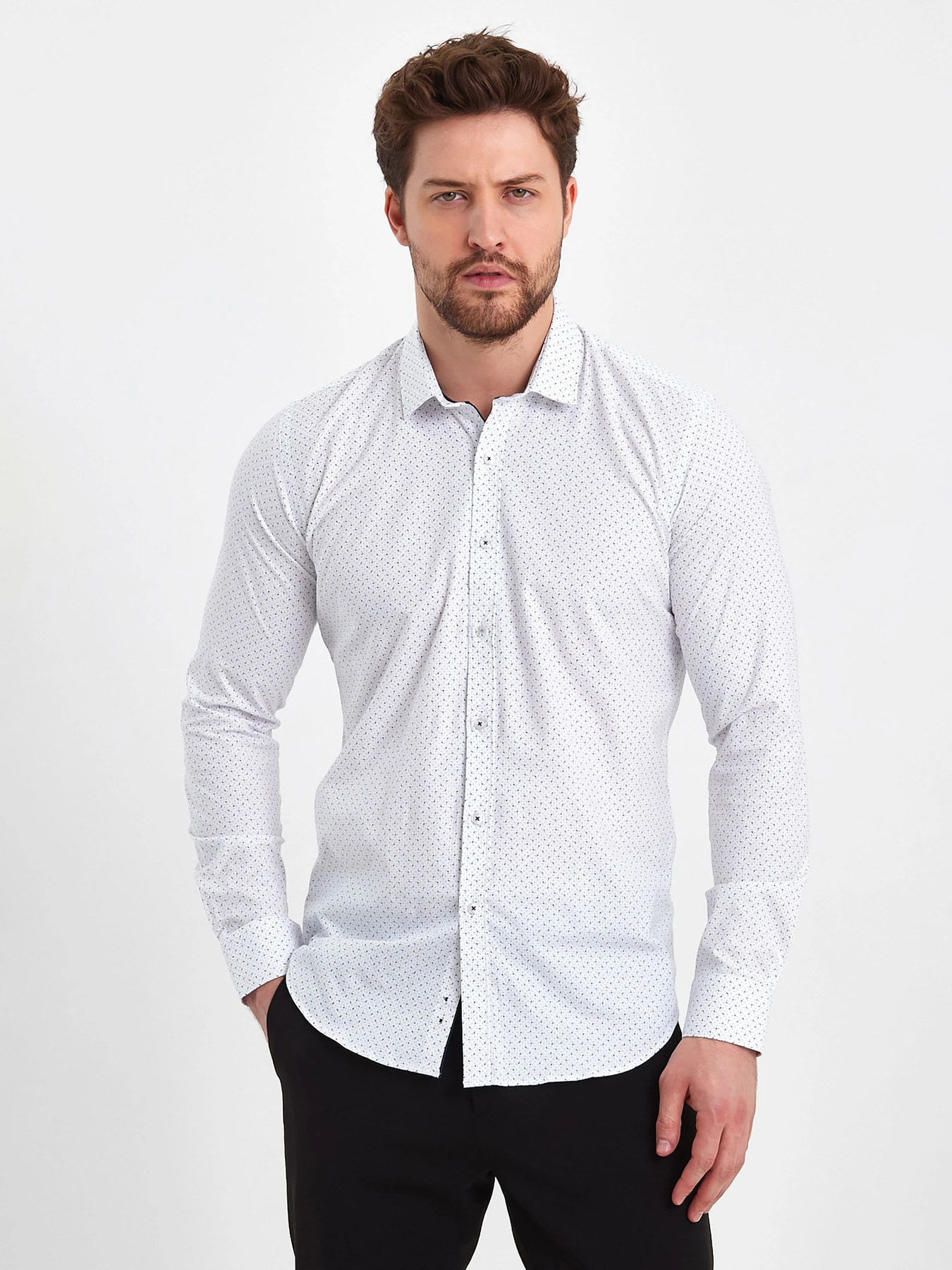 Рубашки Trend Collection модель TC8079WhiteRBSHKMN Рубашки Trend Collection модель TC8079WhiteRBSHKMN Фото