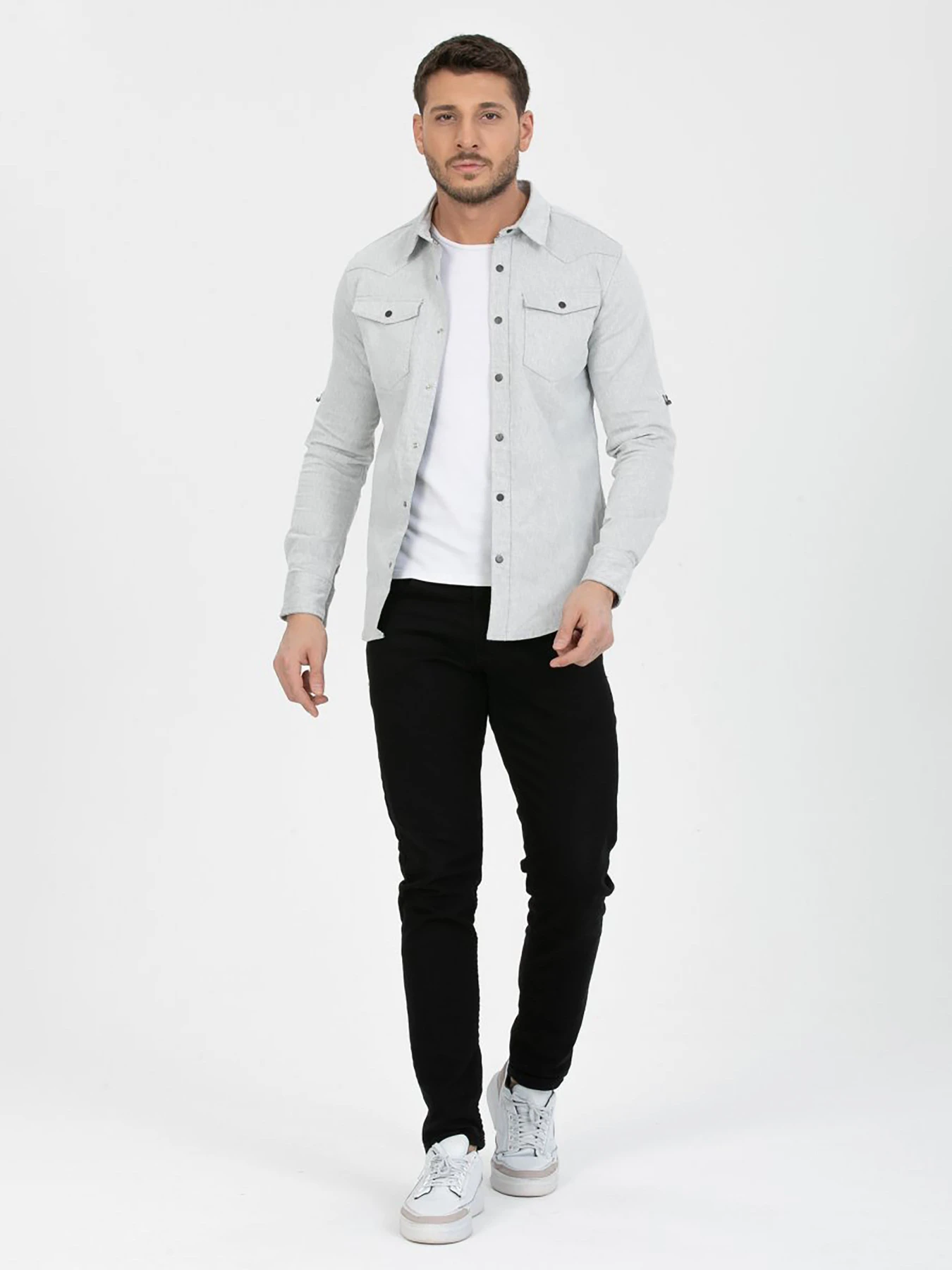 Рубашки Trend Collection модель TC7433LightGreyRBSHKMN Фото