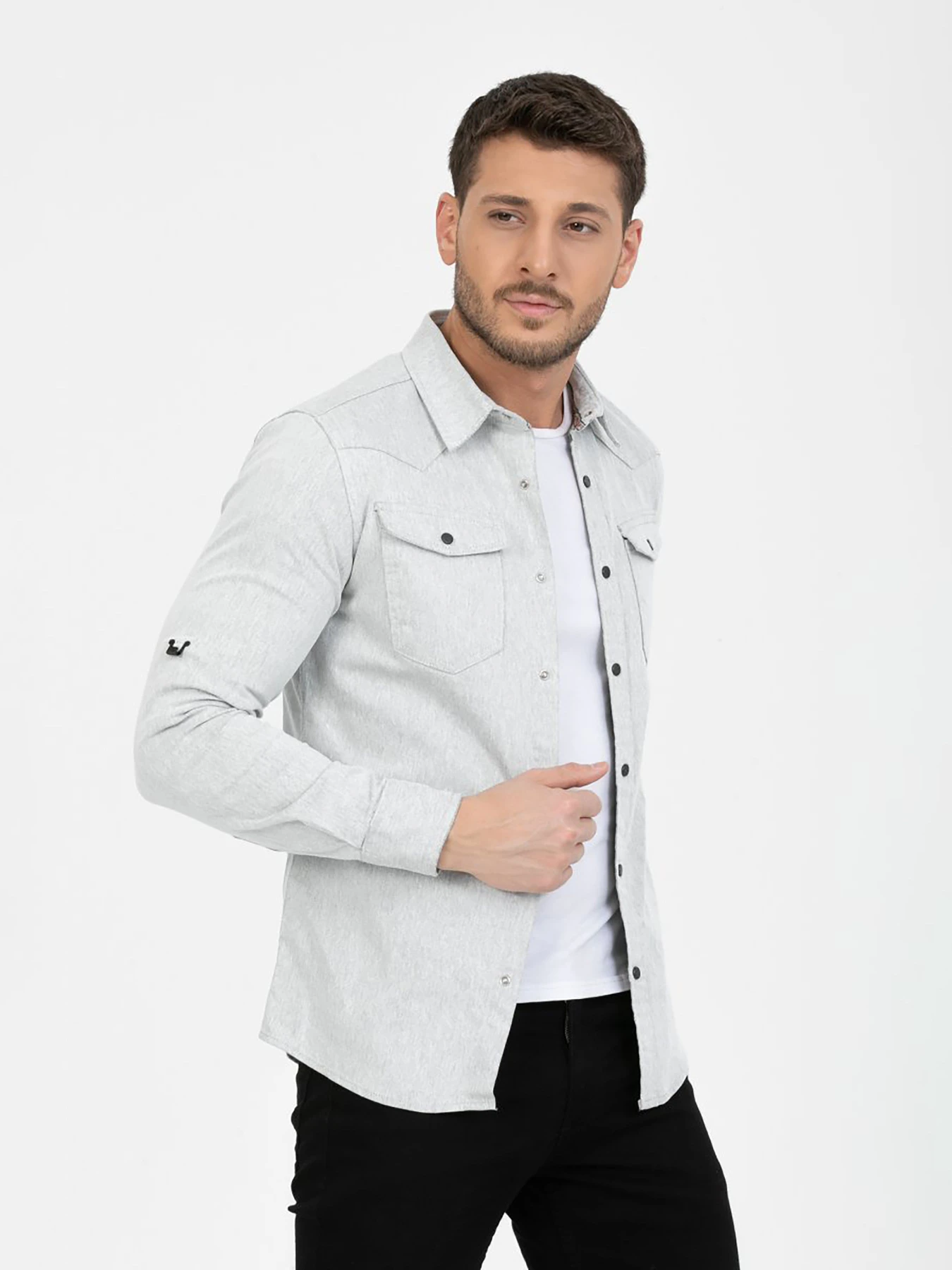Рубашки Trend Collection модель TC7433LightGreyRBSHKMN Фото