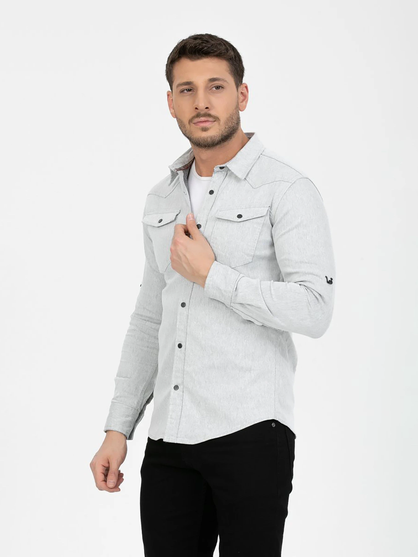 Рубашки Trend Collection модель TC7433LightGreyRBSHKMN Фото