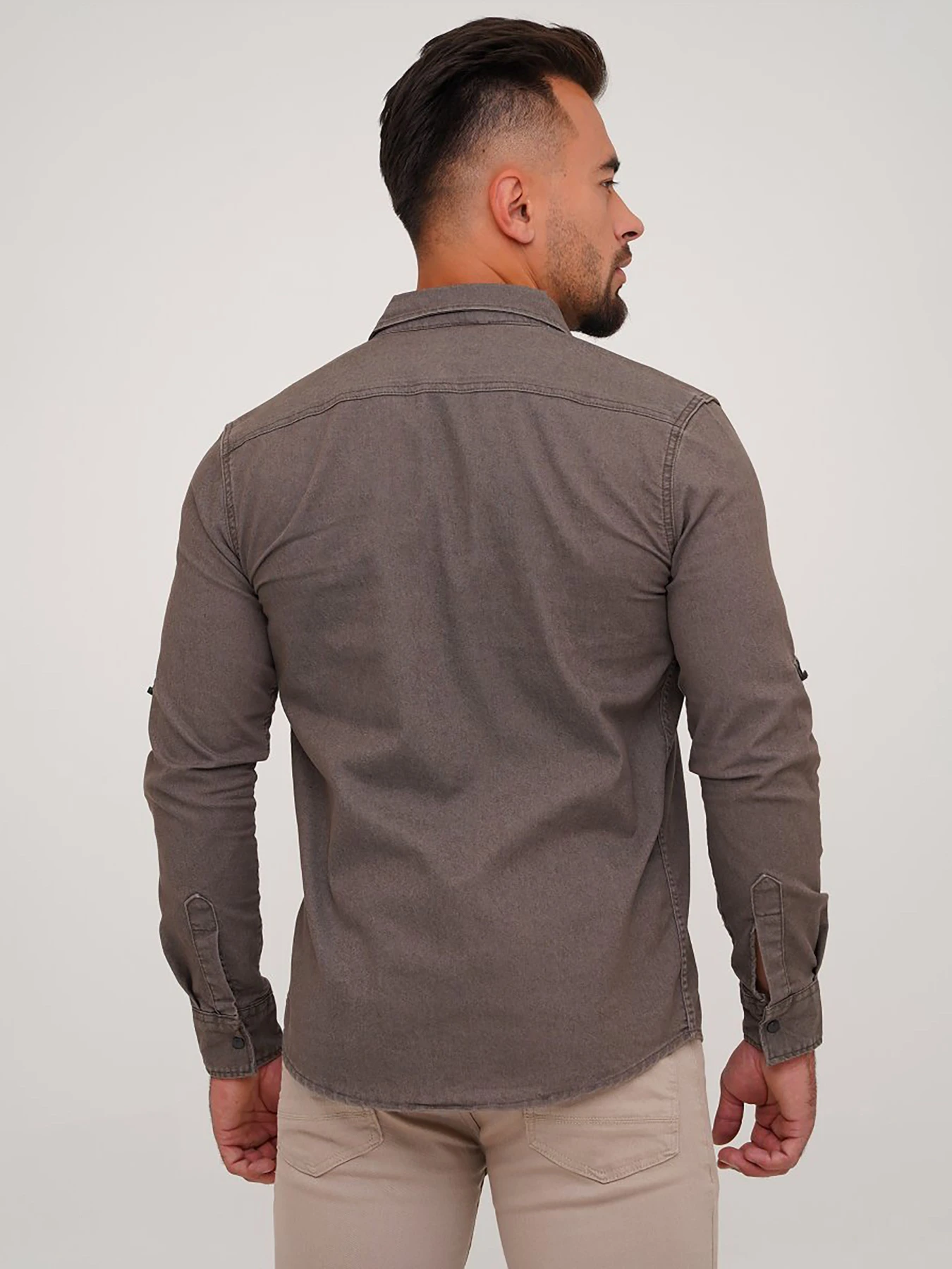 Рубашки Trend Collection модель TC6590GreyBrownRBSHKMN Фото
