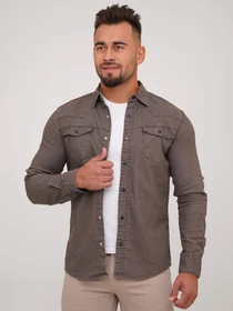 Рубашки Trend Collection модель TC6590GreyBrownRBSHKMN Фото