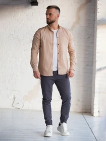 Рубашки Trend Collection модель TC5971BeigeRBSHKMN Фото
