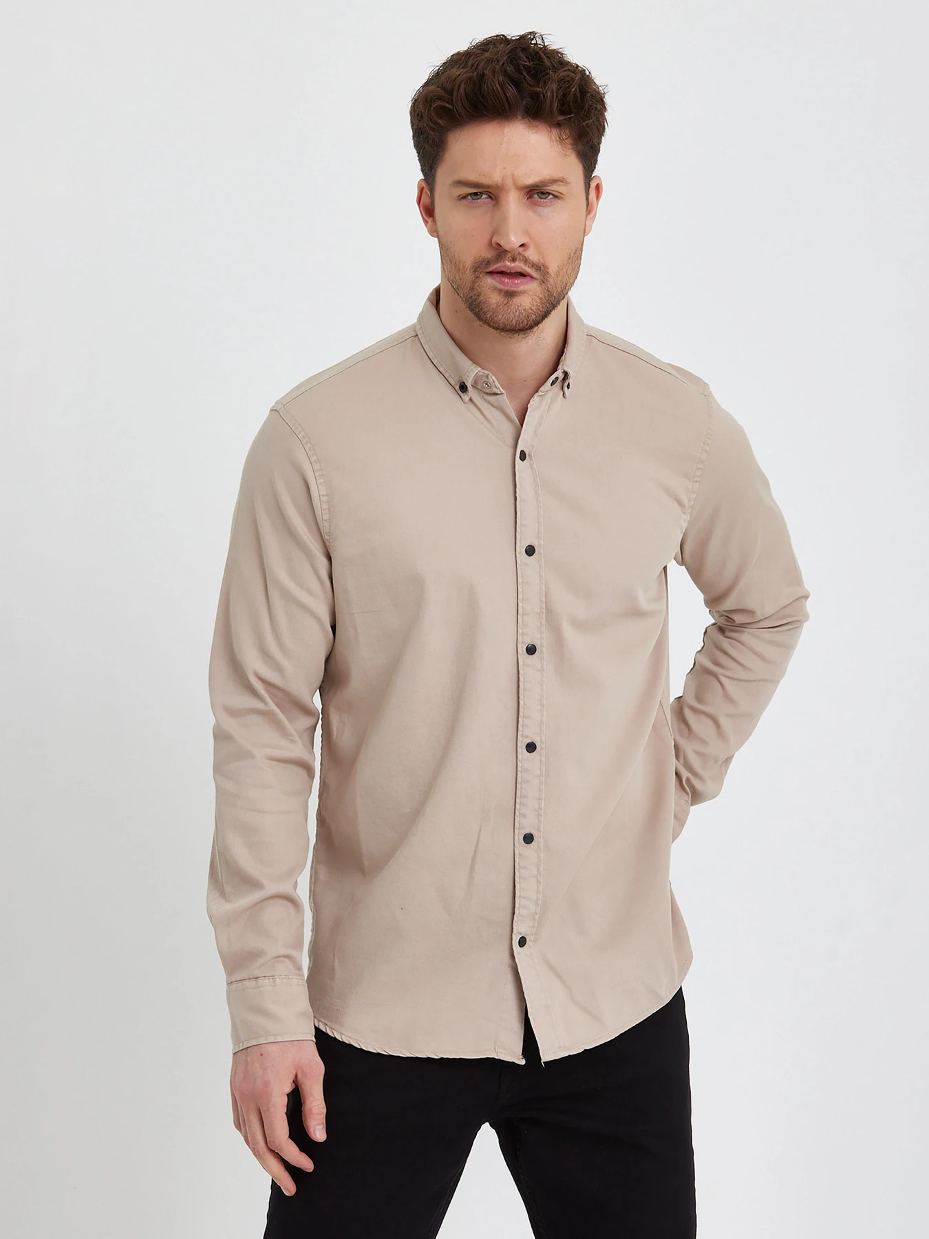 Рубашки Trend Collection модель TC5965BeigeRBSHKMN Фото