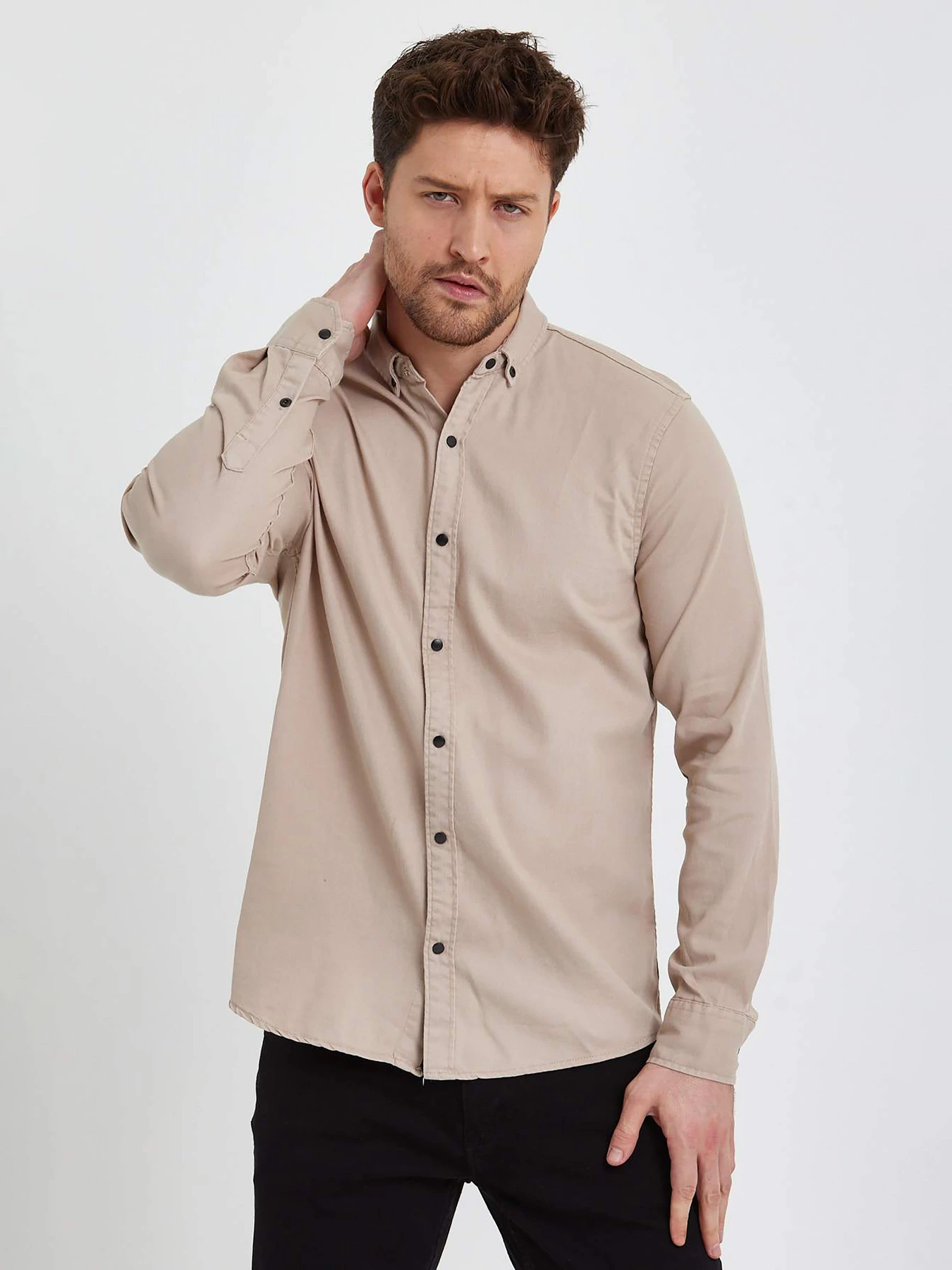 Рубашки Trend Collection модель TC5965BeigeRBSHKMN Фото