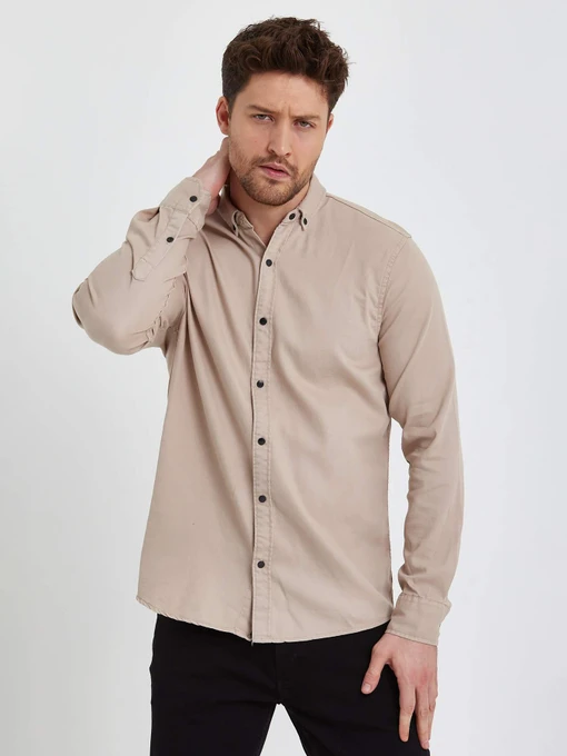 Рубашки Trend Collection модель TC5965BeigeRBSHKMN Фото