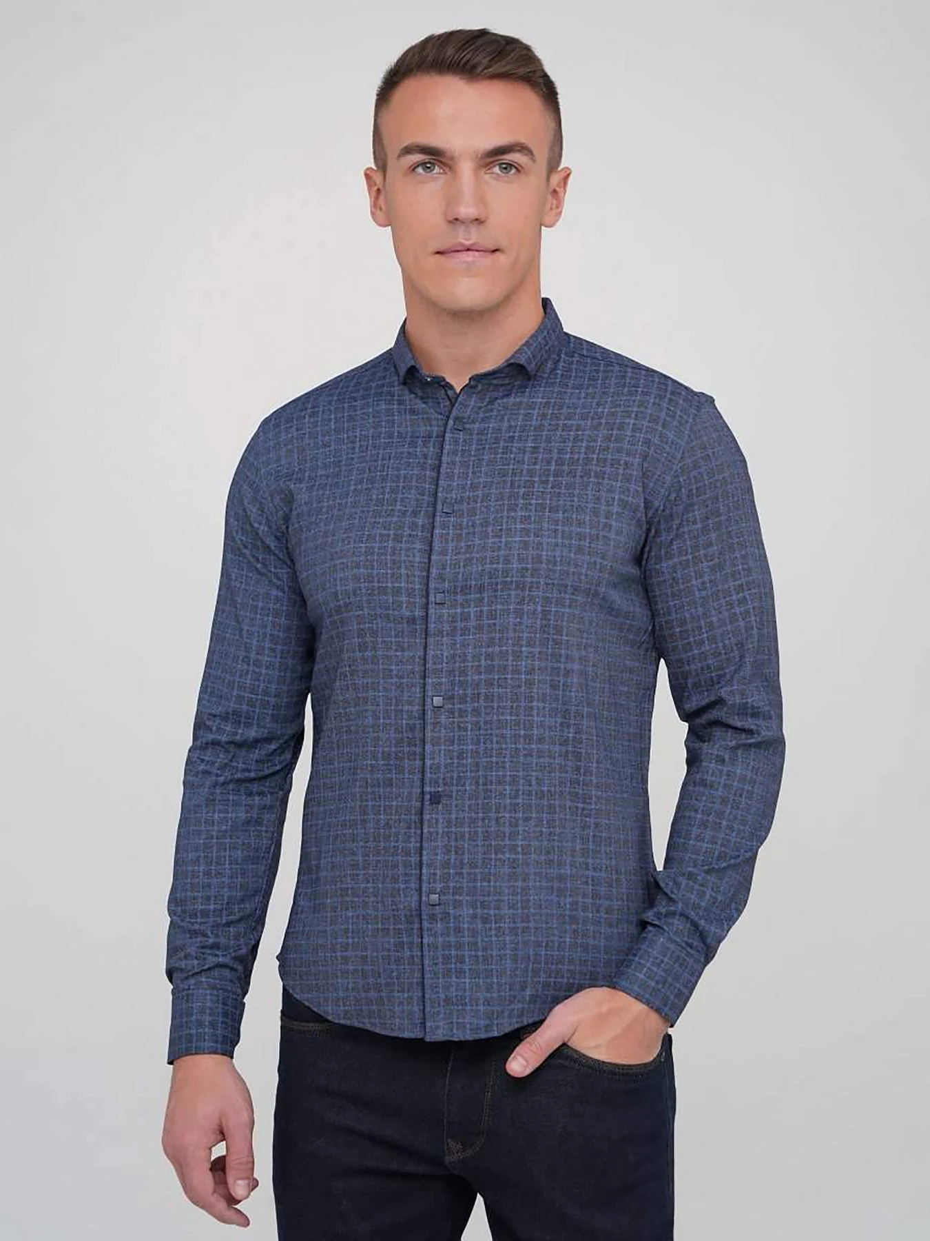 Сорочки Trend Collection модель TC5489GreyBlueRBSHKMN Фото