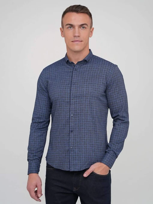 Рубашки Trend Collection модель TC5489GreyBlueRBSHKMN Фото