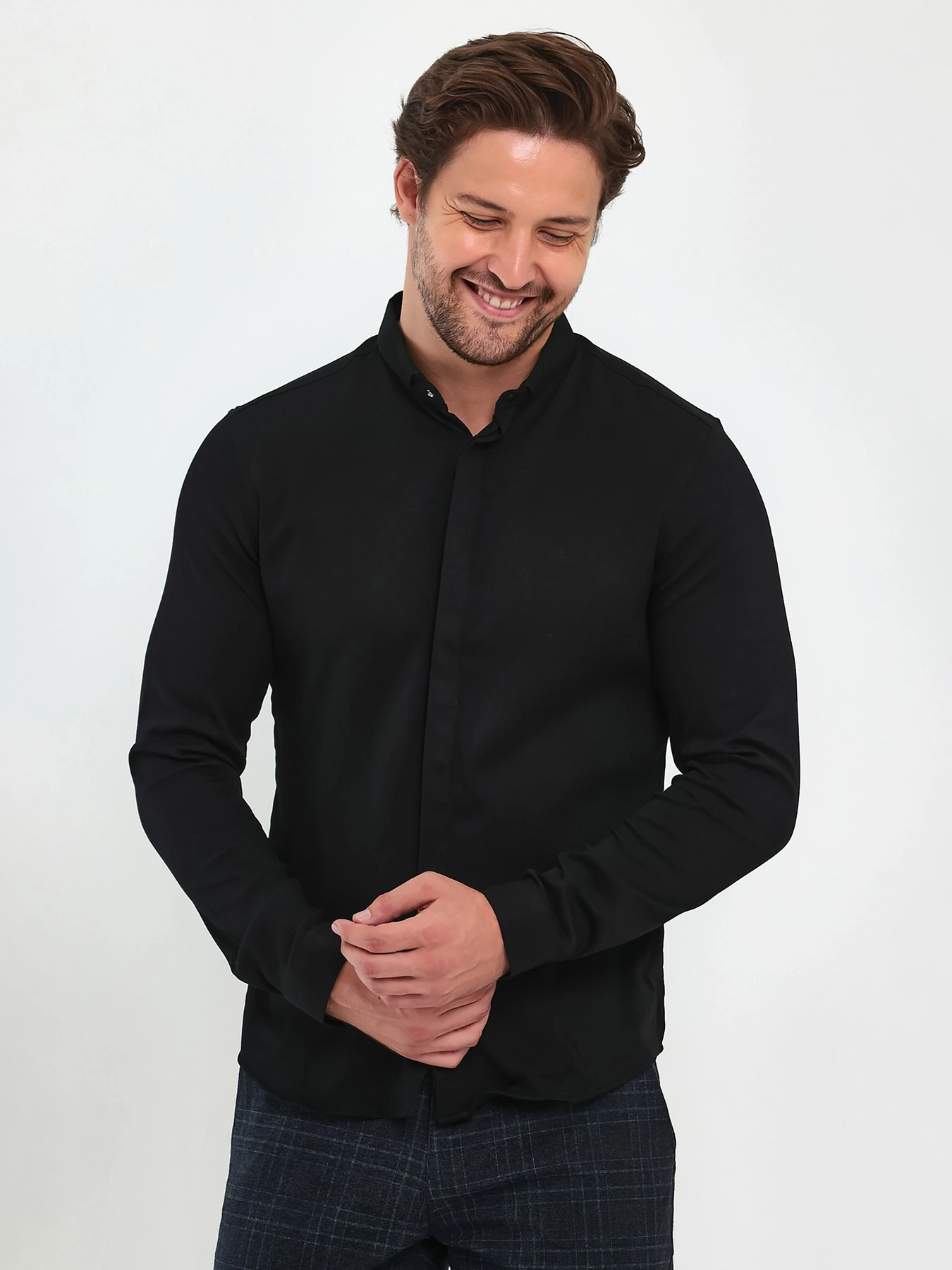 Рубашки Trend Collection модель TC5074BlackRBSHKMN Фото