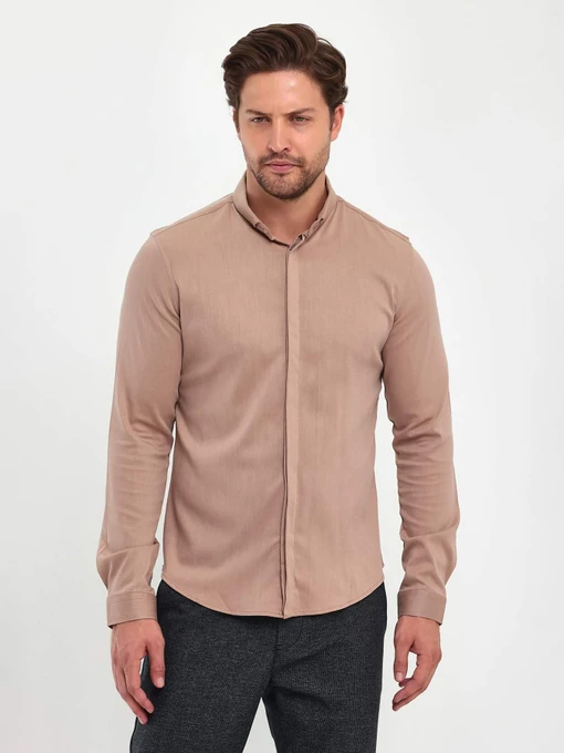 Рубашки Trend Collection модель TC5071BeigeRBSHKMN Фото
