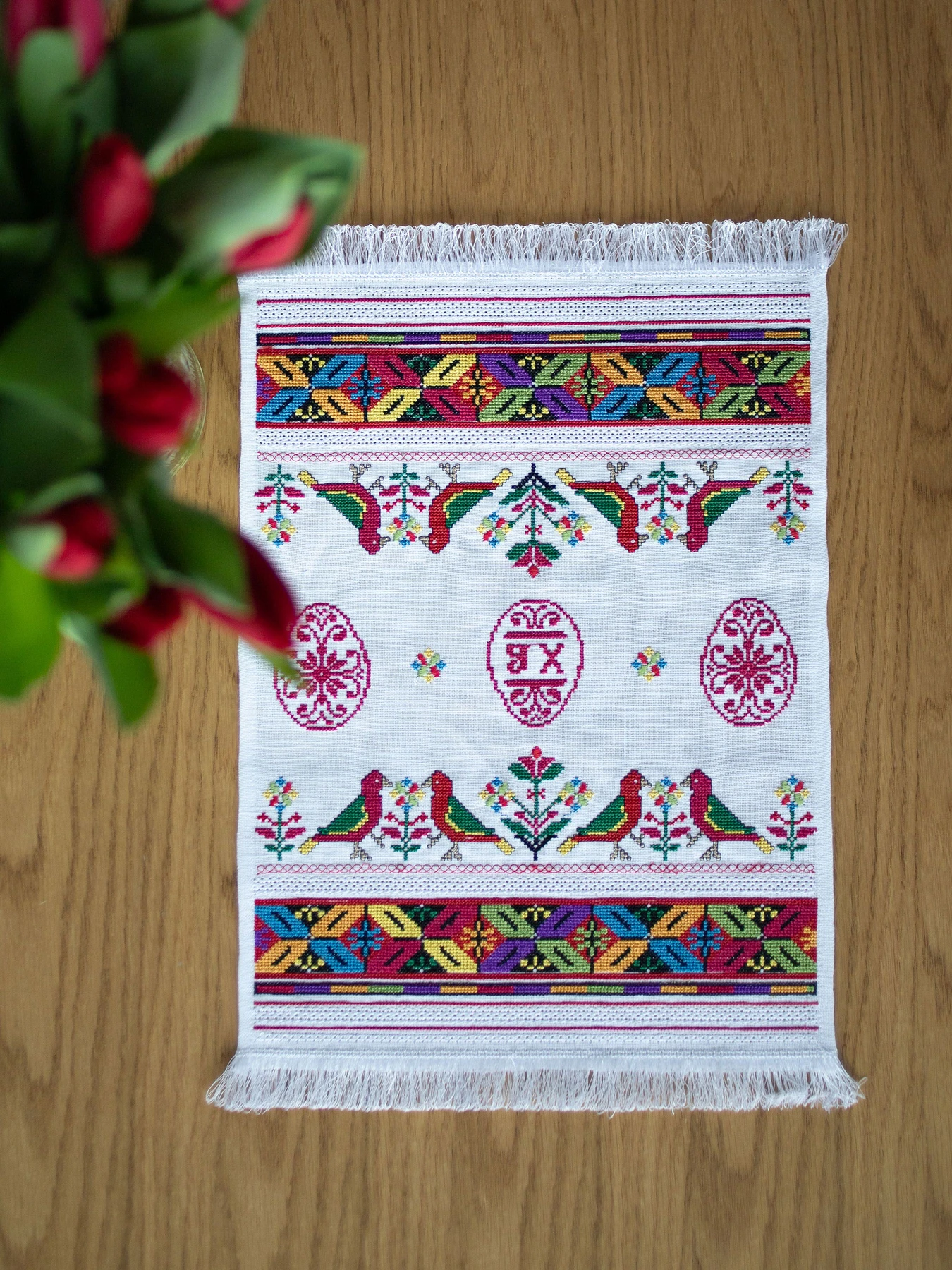 Рушник великодній білий Едельвіка модель 312-24-00 Фото