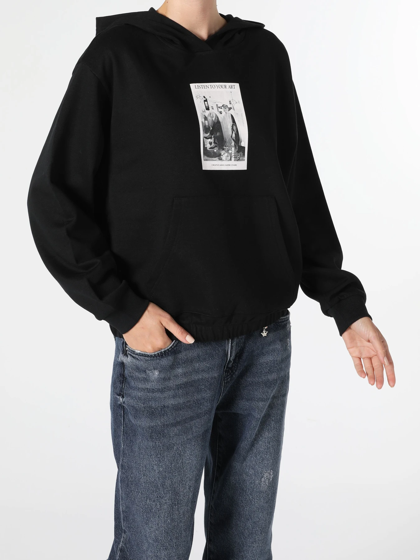 Худи и свитшоты Colin’s модель CL1055904_Q1.V1_BLK Фото