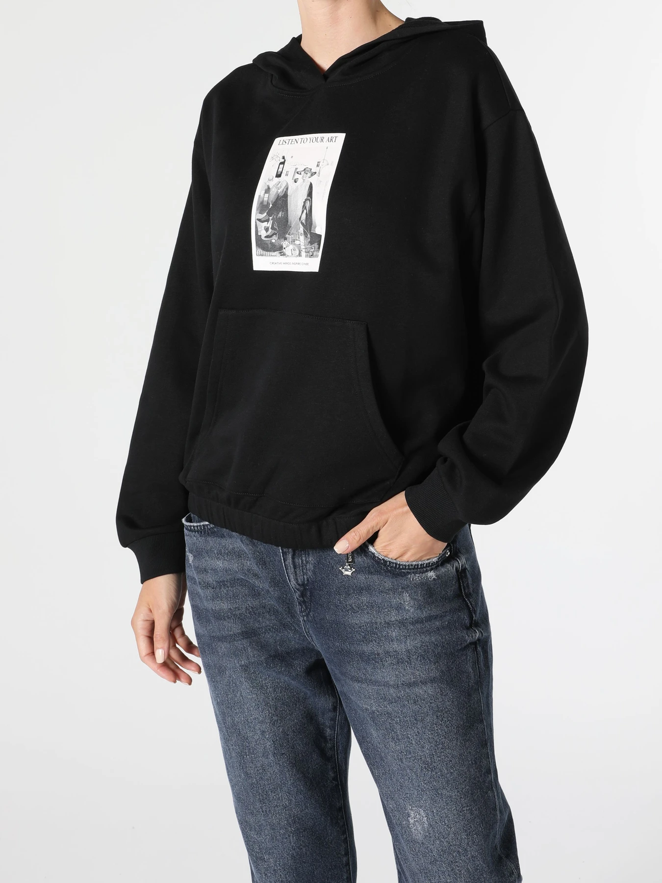 Худи и свитшоты Colin’s модель CL1055904_Q1.V1_BLK Фото