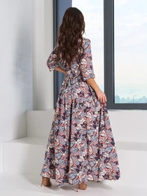 Платья ISSA Plus модель 15068_мультиколор Фото