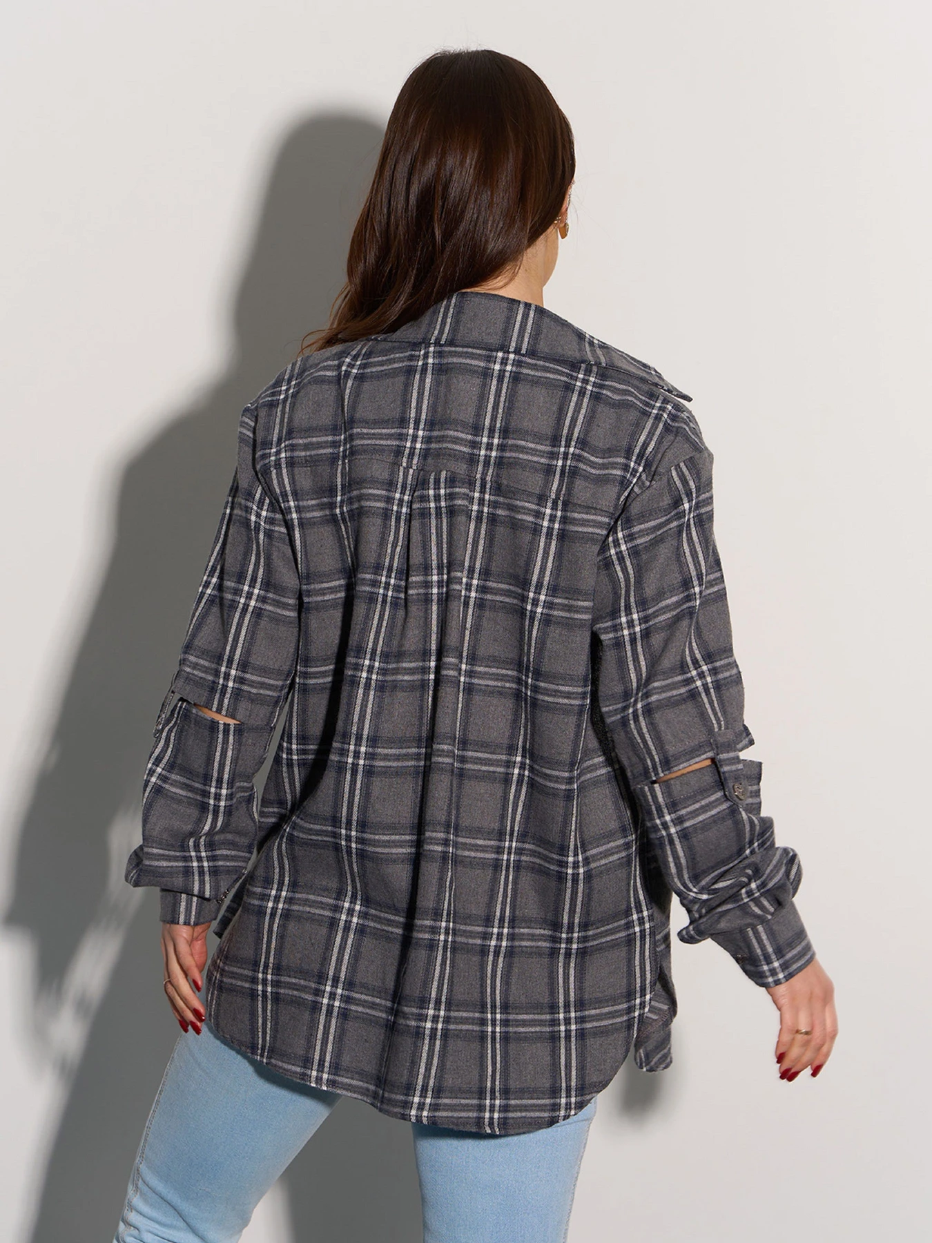 Сорочки ISSA Plus модель SA-554A_серый Сорочки ISSA Plus модель SA-554A_серый Фото