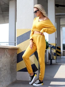 Костюми ISSA Plus модель 12844_mustard Фото