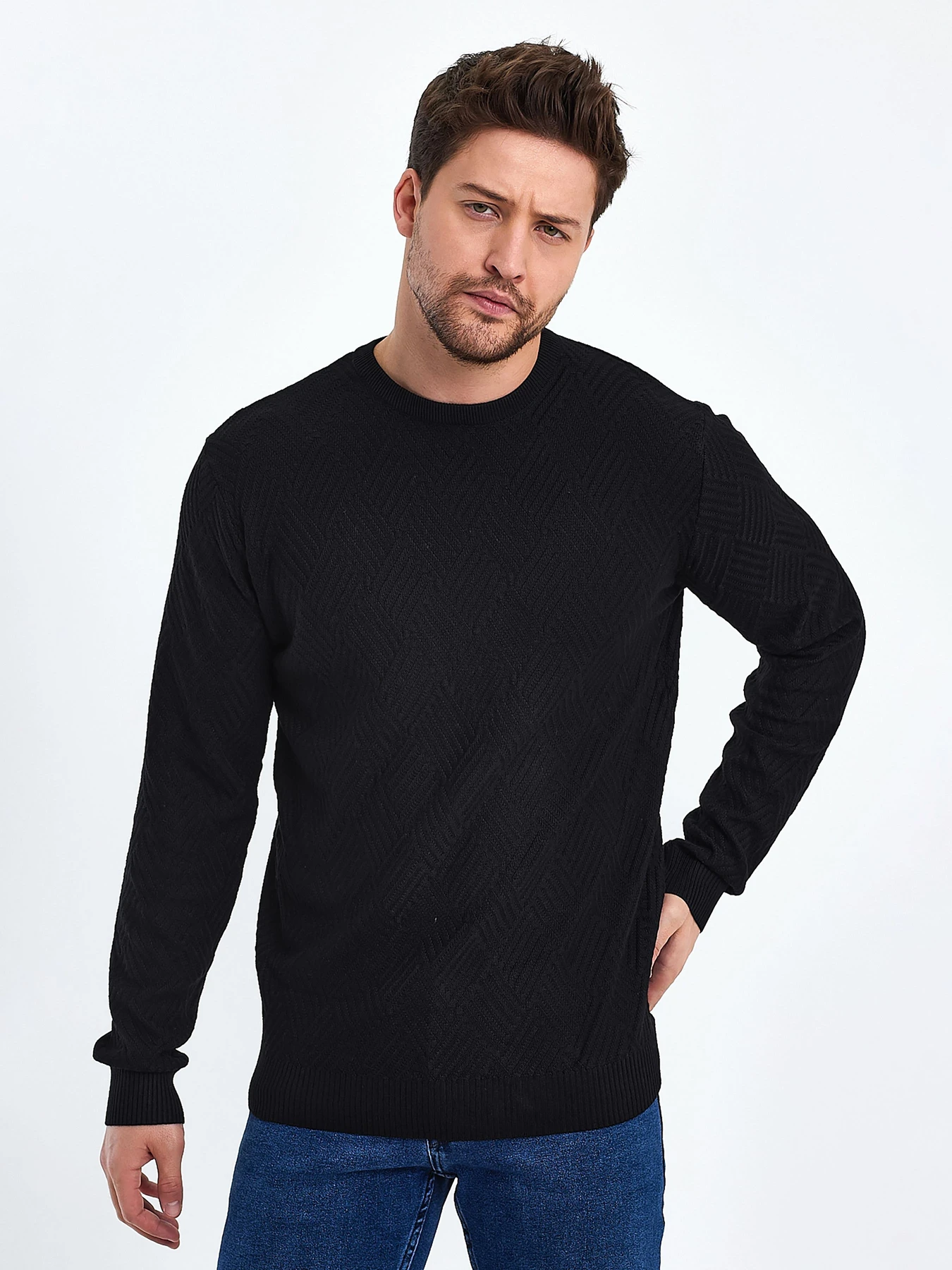 Свитры и кардиганы Trend Collection модель TC10395BlackSVTRMN Фото