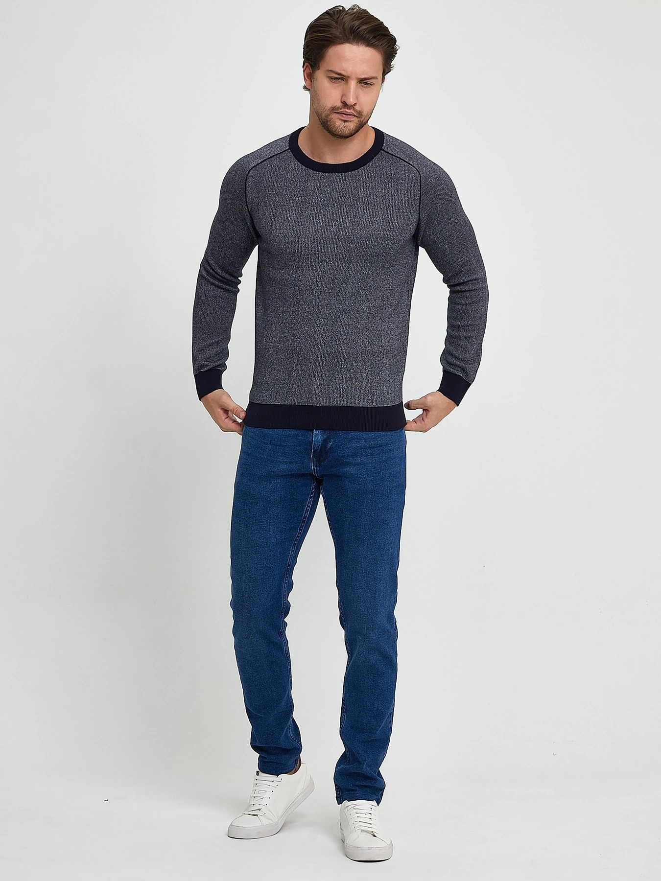 Свитры и кардиганы Trend Collection модель TC9893BlueGreySVTRMN Фото