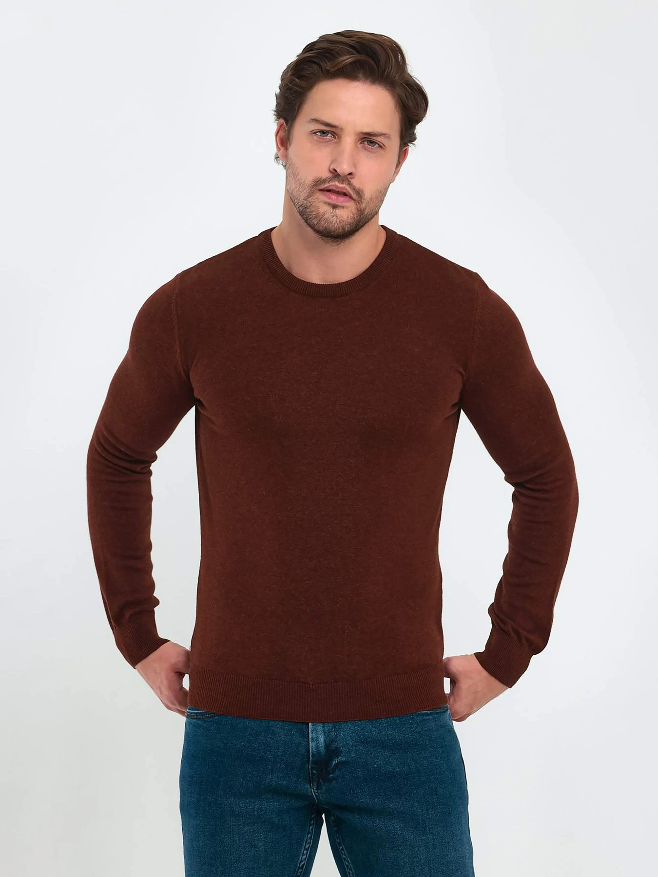 Свитры и кардиганы Trend Collection модель TC9612DarkBrownSVTRMN Фото