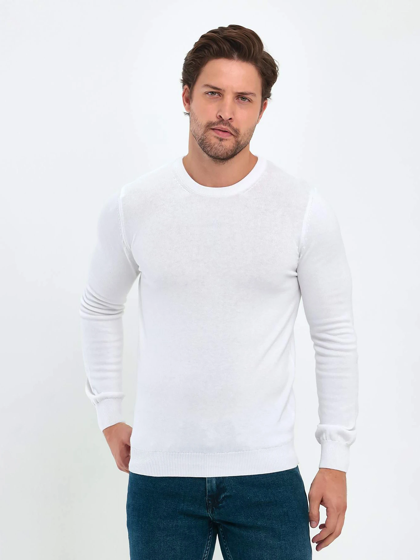 Свитры и кардиганы Trend Collection модель TC9610WhiteSVTRMN Фото