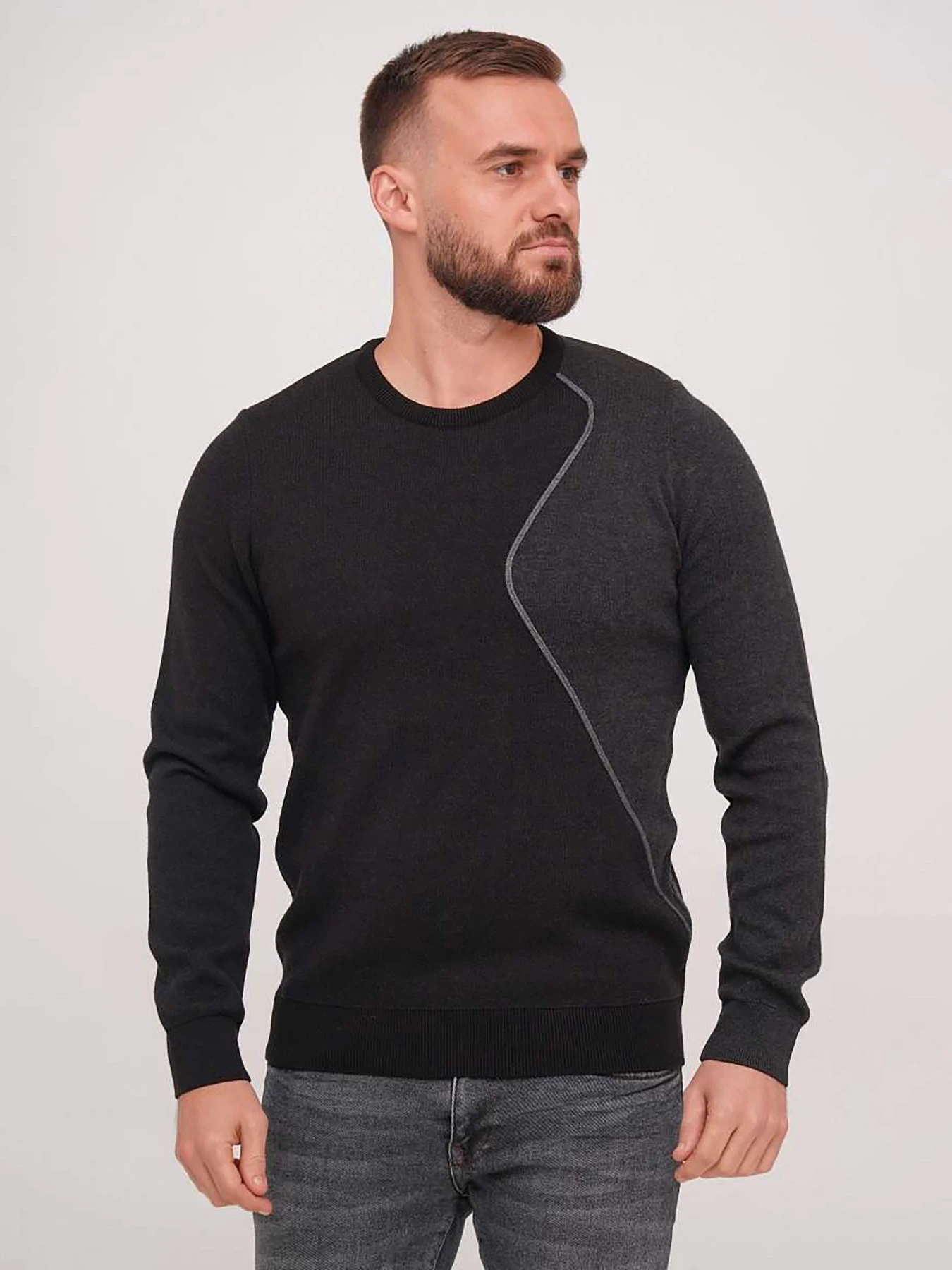 Свитры и кардиганы Trend Collection модель TC7239BlackGreySVTRMN Фото