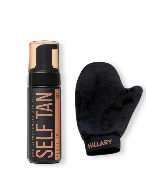 Мусс-автозагар для тела Self Tan Bronzing Touch + Рукавица-аппликатор для автозагара Hillary модель HI-11-867 Фото