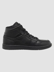 Кроссовки Jordan 1 Mid Triple Black модель 554724-091 Фото